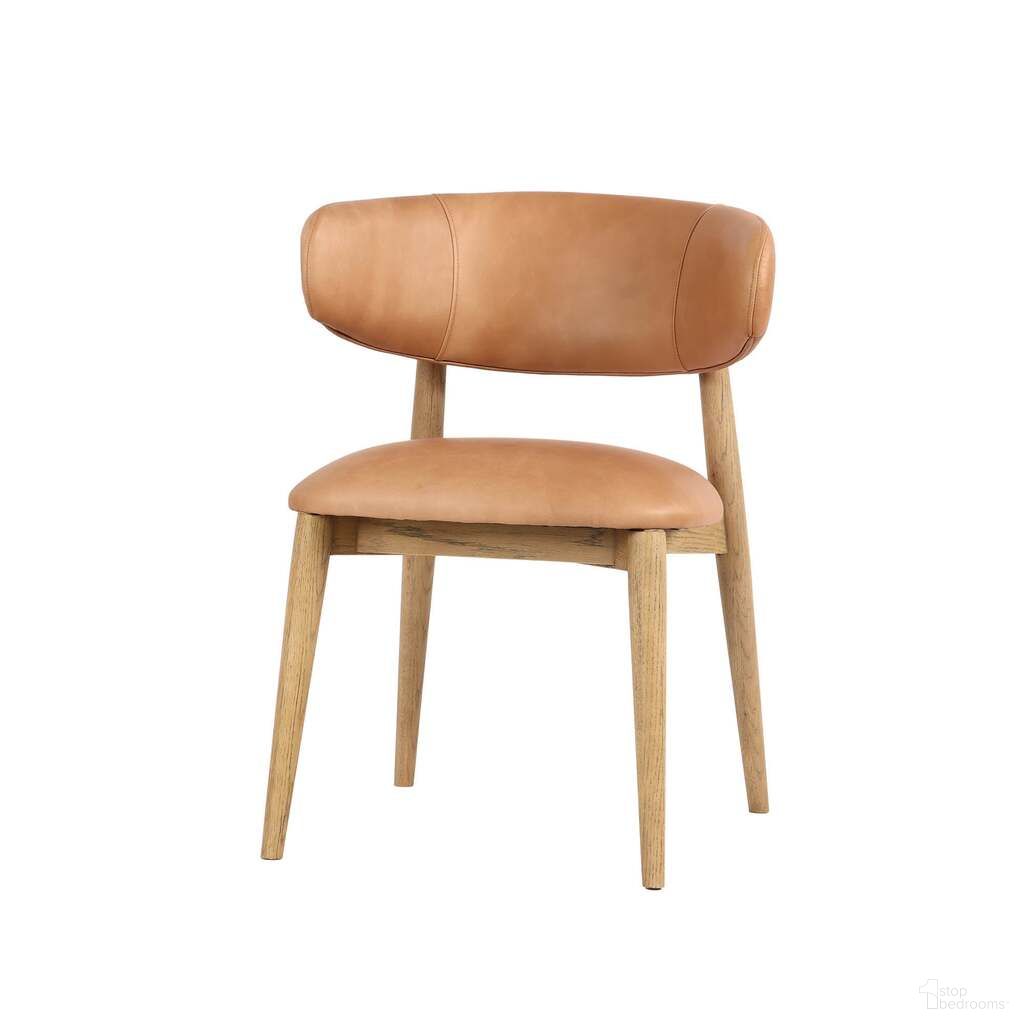Milo Dining Chair In Hazelnut Brown and Natural