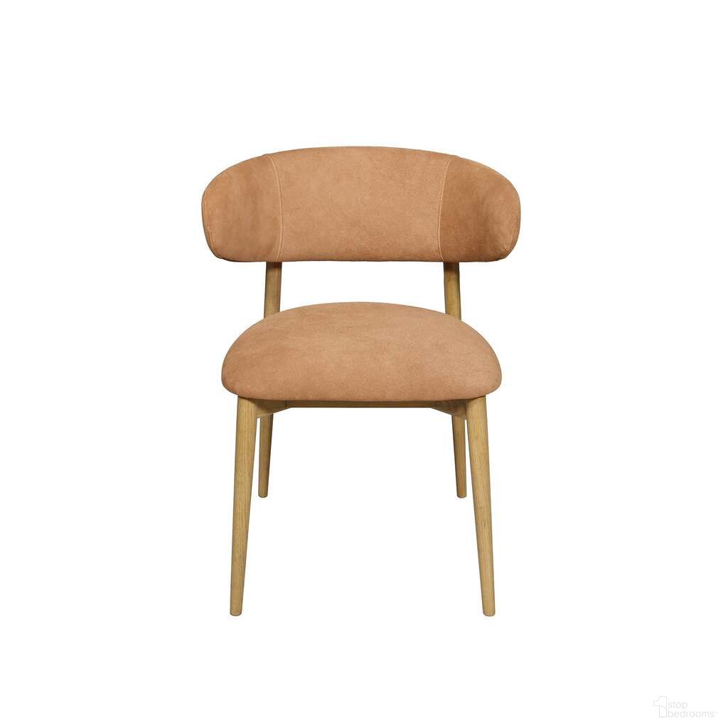 The appearance of Milo Dining Chair Set of 2 In Tan designed by LH Imports in the transitional interior design. This tan piece of furniture  was selected by 1StopBedrooms from Milo Collection to add a touch of cosiness and style into your home. Sku: XSNHM-79-VBL. Material: Leather. Chair Type: Side Chair.