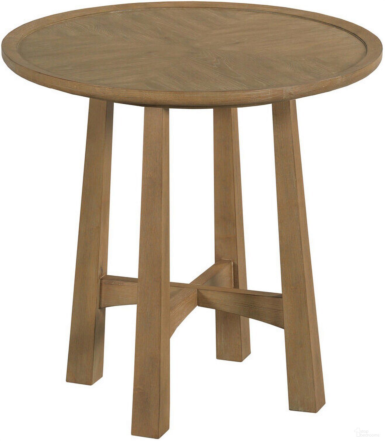 The appearance of Milo Large Round End Table In Toffee designed by Hammary in the transitional interior design. This toffee piece of furniture  was selected by 1StopBedrooms from Milo Collection to add a touch of cosiness and style into your home. Sku: 263-916. Material: Oak Veneer.