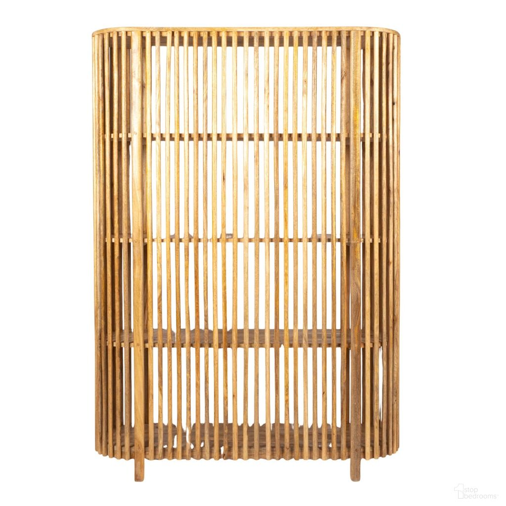 The appearance of Milo Slatted Mango Wood Bookcase In Natural designed by Rowena Interiors in the modern / contemporary interior design. This natural piece of furniture was selected by 1StopBedrooms from Milo Collection to add a touch of cosiness and style into your home. Sku: DF5052. Material: Mango Wood.