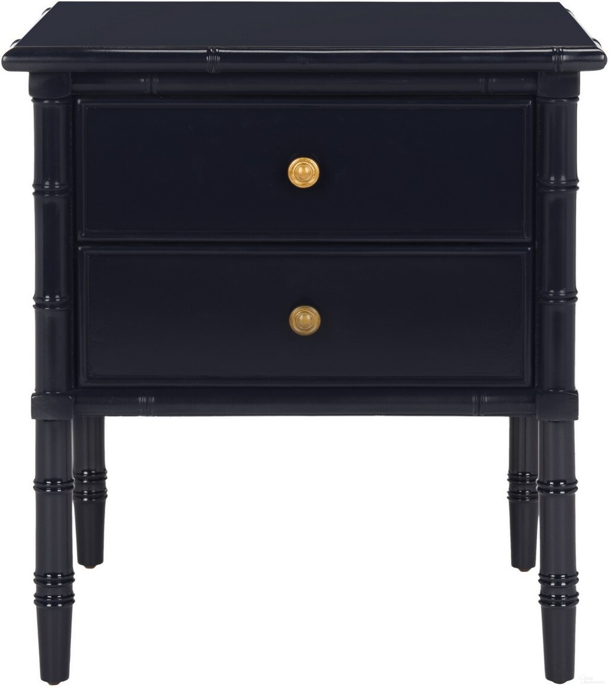 The appearance of Mina Modern Coastal 2 Drawer 25 H Bamboo Nightstand designed by Safavieh in the modern / contemporary interior design. This navy piece of furniture was selected by 1StopBedrooms from Mina Collection to add a touch of cosiness and style into your home. Sku: NST3501A. Material: Wood.