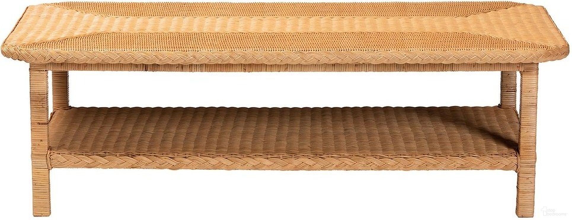 The appearance of Minahasa Braided Rattan Coffee Table In Light Honey designed by Baxton Studio in the bohemian interior design. This light honey piece of furniture was selected by 1StopBedrooms from Minahasa Collection to add a touch of cosiness and style into your home. Sku: MINAHASA-Light Honey Rattan-Coffee Table. Material: Natural Rattan.
