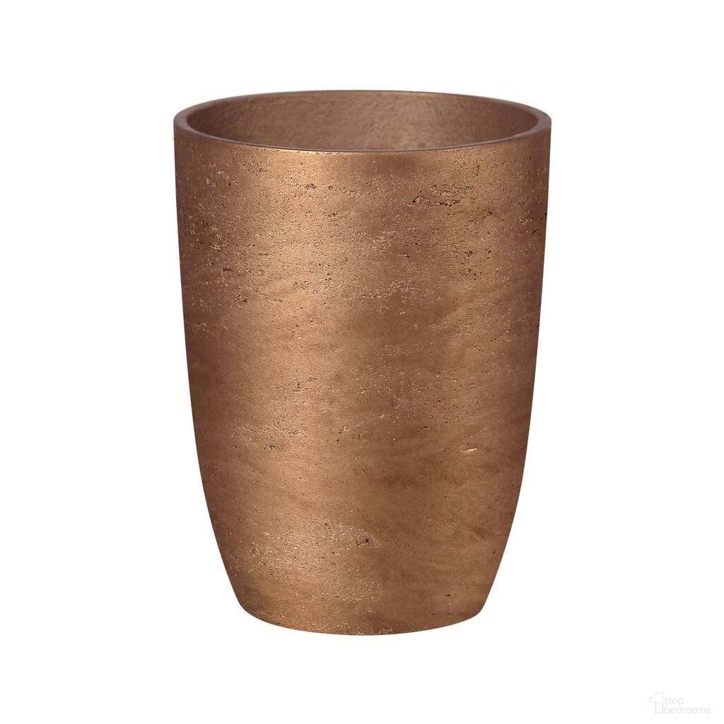 Mineral Medium Tapered Vase In Metallic Bronze