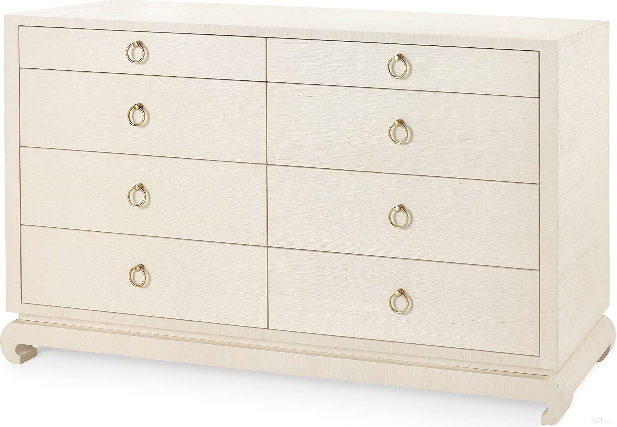 The appearance of Ming Extra Large 8-Drawer In Canvas Cream designed by Villa & House in the transitional interior design. This cream piece of furniture  was selected by 1StopBedrooms from Ming Collection to add a touch of cosiness and style into your home. Sku: MNG-250-64.