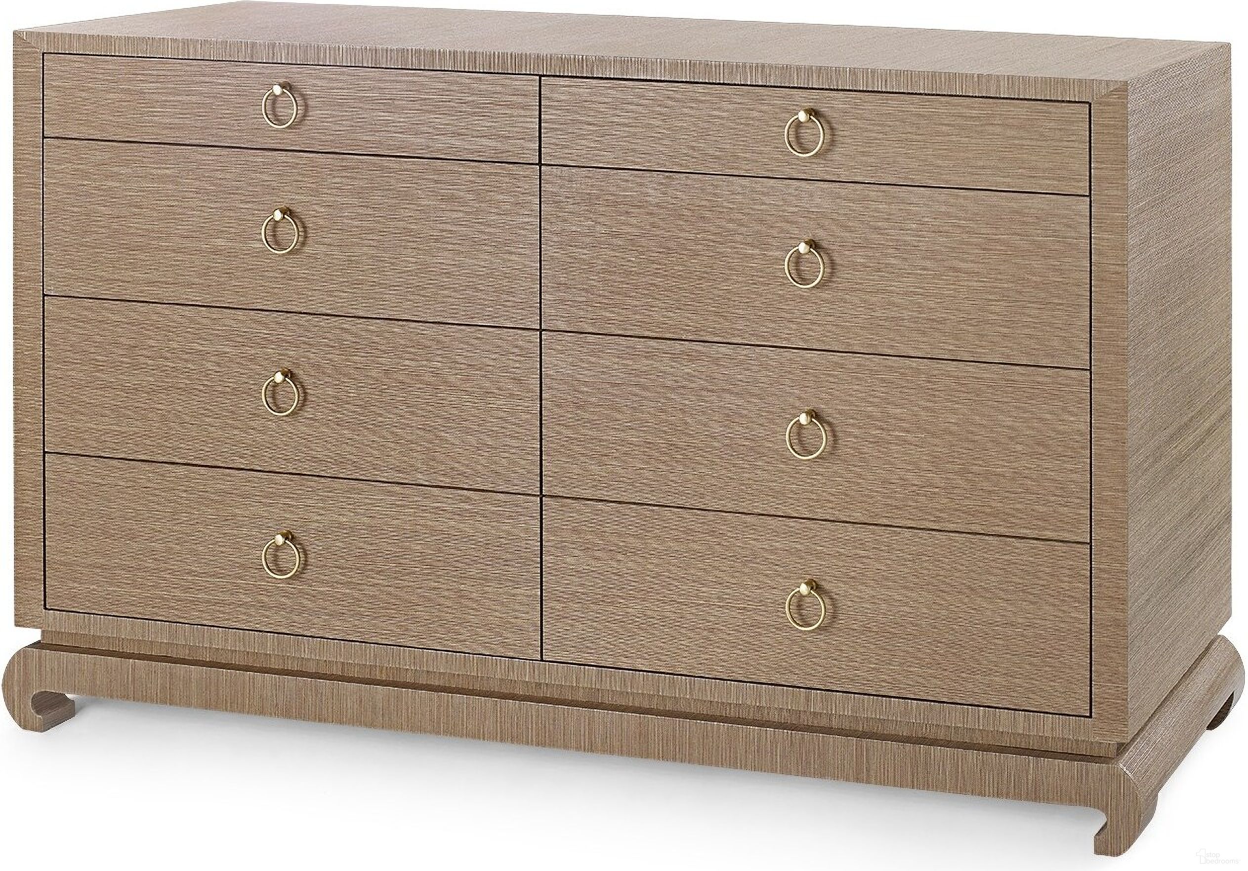 The appearance of Ming Extra Large 8-Drawer In Flax Brown designed by Villa & House in the transitional interior design. This brown piece of furniture was selected by 1StopBedrooms from Ming Collection to add a touch of cosiness and style into your home. Sku: MNG-250-464.