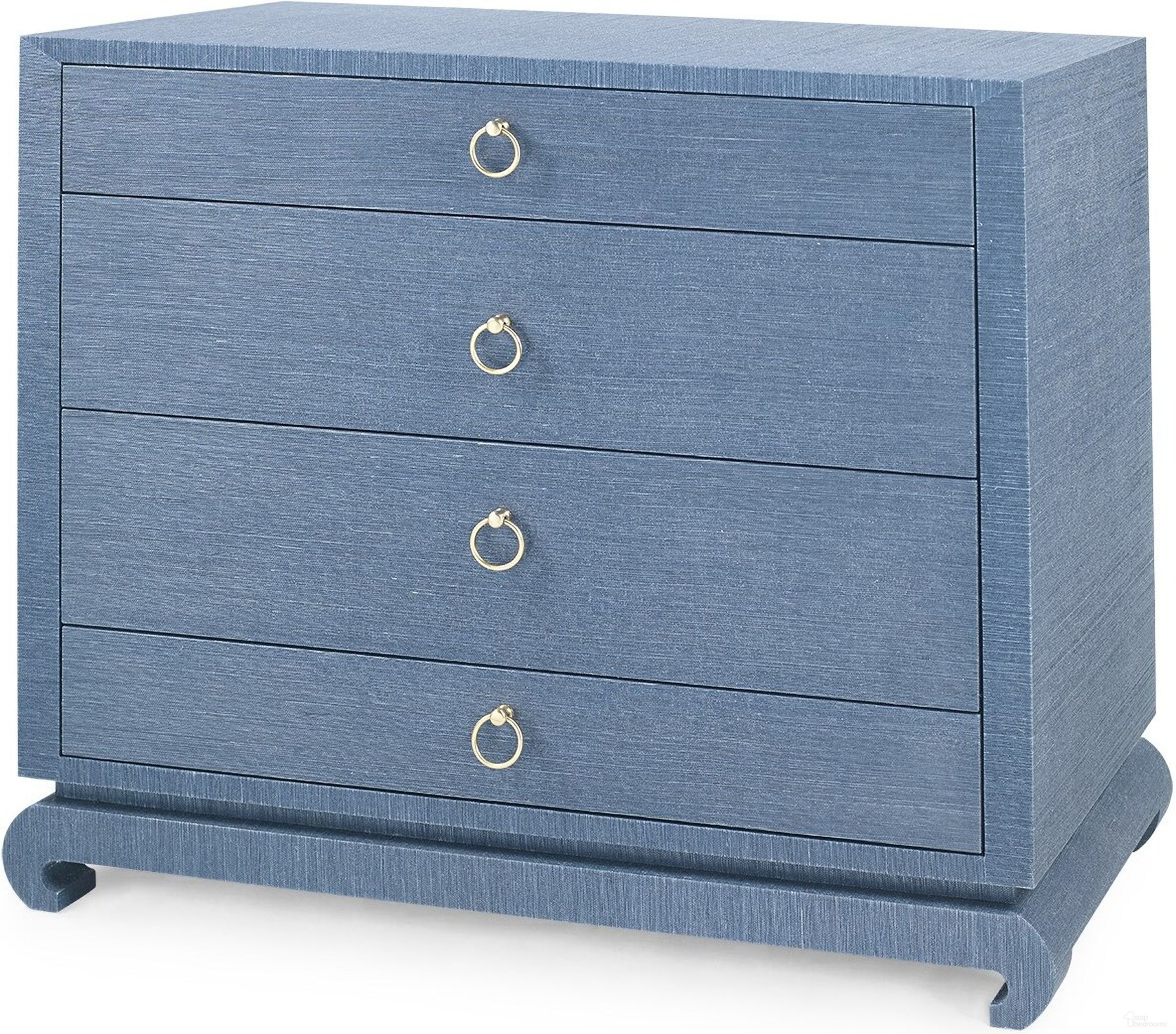 The appearance of Ming Large 4-Drawer In Navy Blue designed by Villa & House in the transitional interior design. This navy blue piece of furniture was selected by 1StopBedrooms from Ming Collection to add a touch of cosiness and style into your home. Sku: MNG-225-68.