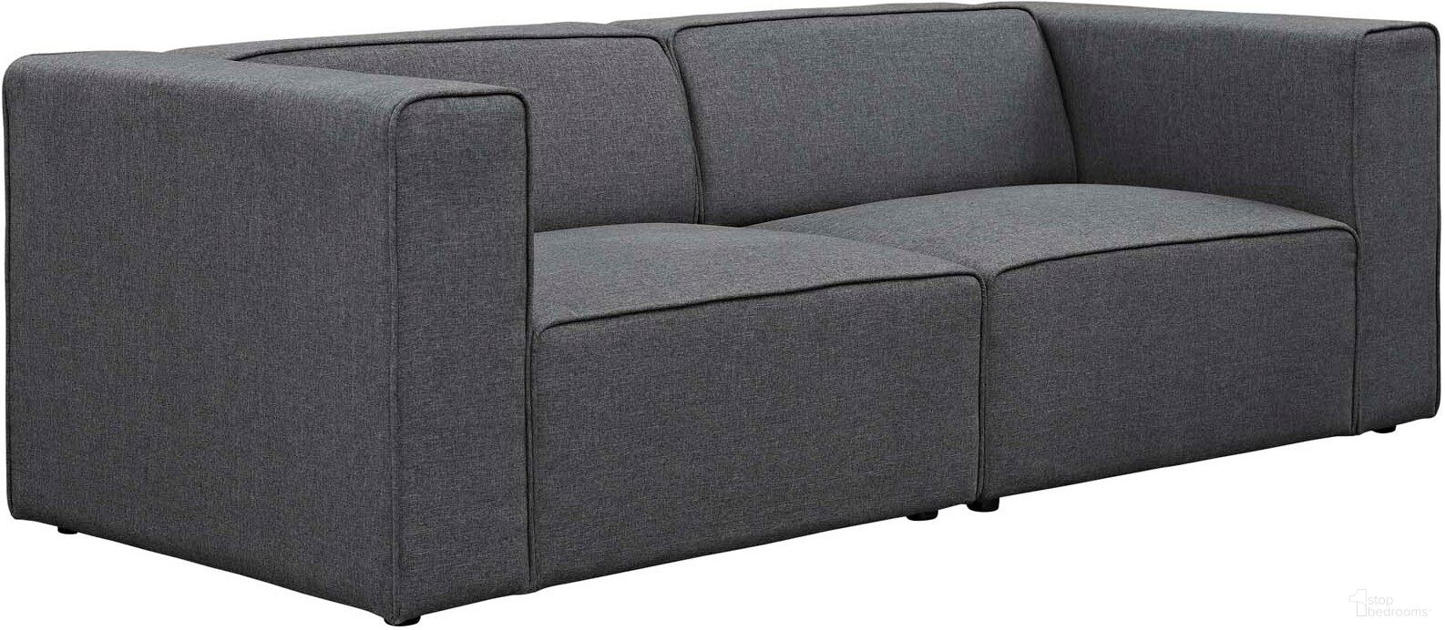 The appearance of Mingle Gray 2 Piece Upholstered Fabric Sectional Sofa Set EEI-2825-GRY designed by Modway in the modern / contemporary interior design. This gray piece of furniture  was selected by 1StopBedrooms from Mingle Collection to add a touch of cosiness and style into your home. Sku: EEI-2720-GRY;EEI-2722-GRY. Material: Polyester.
