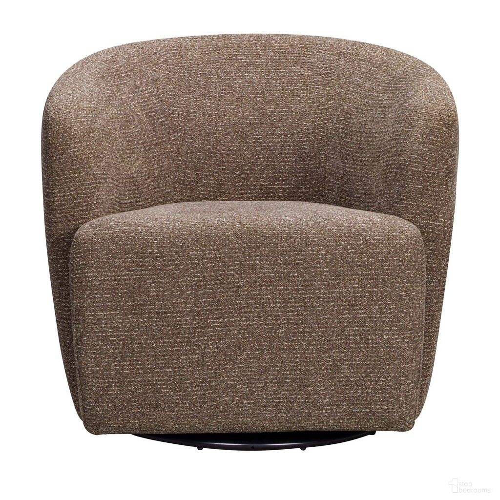Mingle Swivel Glider Accent Chair In Thatch Brown