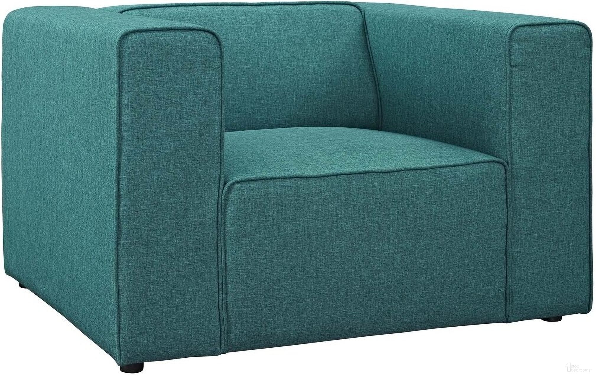 The appearance of Mingle Upholstered Fabric Armchair In Teal designed by Modway in the modern / contemporary interior design. This teal piece of furniture was selected by 1StopBedrooms from Mingle Collection to add a touch of cosiness and style into your home. Sku: EEI-2718-TEA. Material: Polyester.