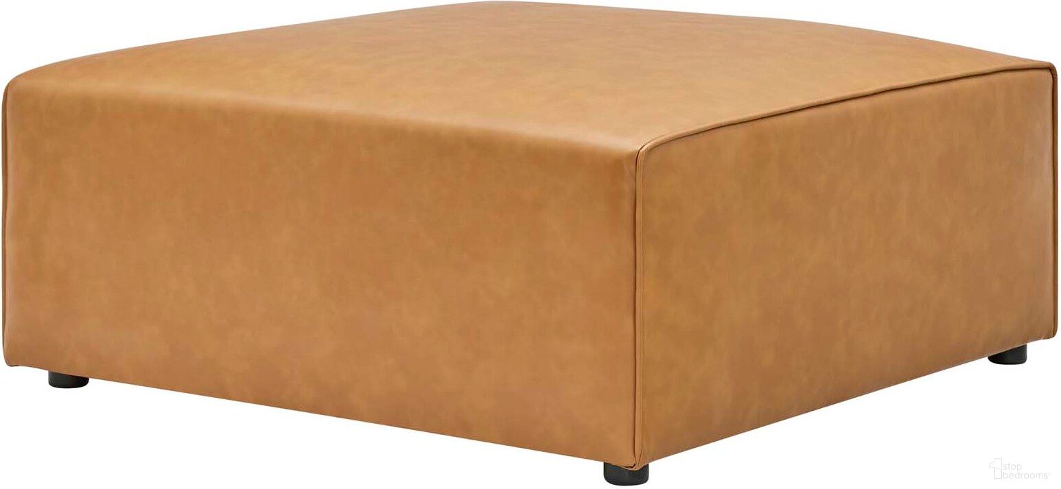The appearance of Mingle Vegan Leather Ottoman In Tan designed by Modway in the modern / contemporary interior design. This tan piece of furniture was selected by 1StopBedrooms from Mingle Collection to add a touch of cosiness and style into your home. Sku: EEI-4624-TAN. Material: Leather.