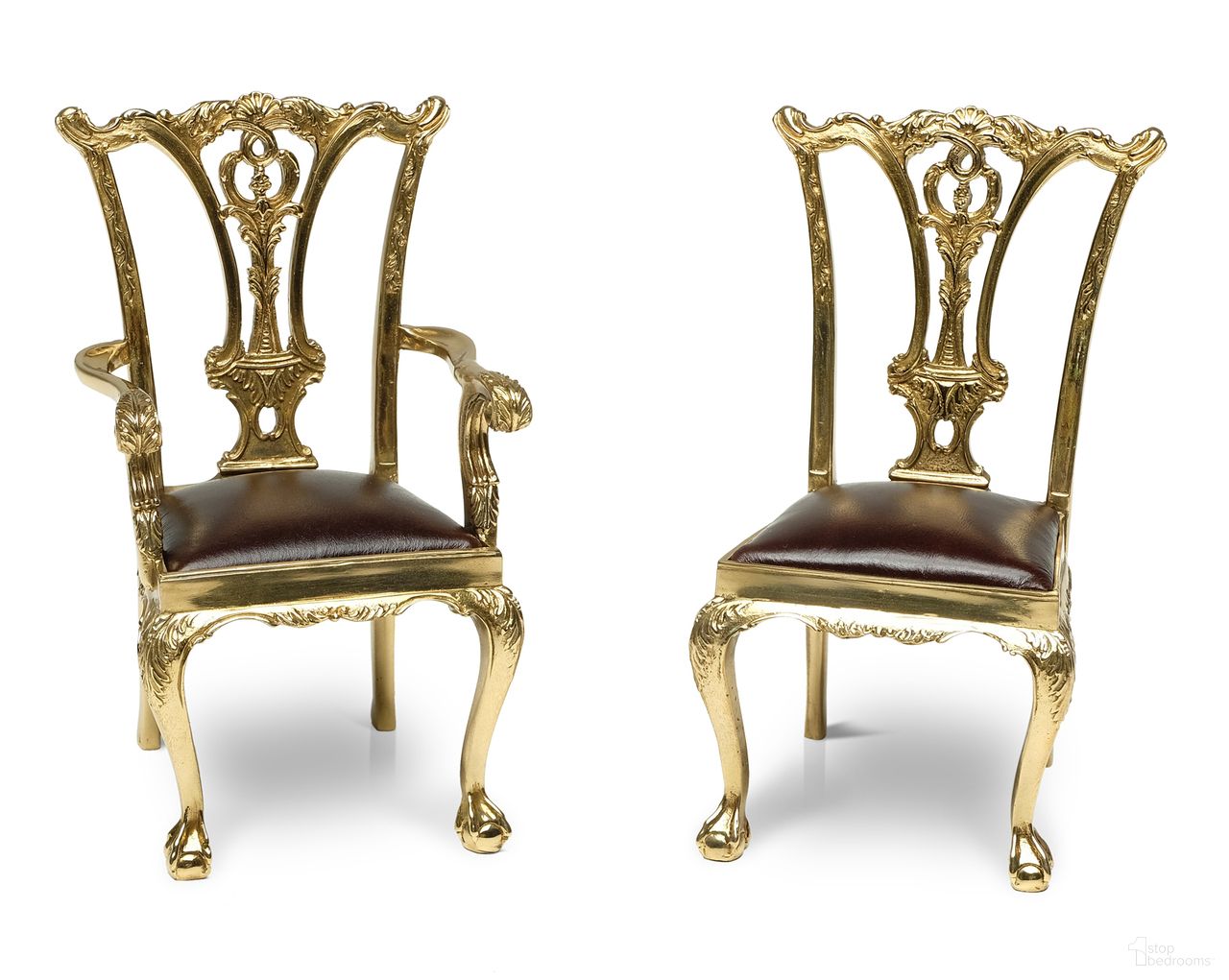 The appearance of Miniature Chairs Ornament In Brass designed by Maitland-Smith in the modern / contemporary interior design. This brass piece of furniture was selected by 1StopBedrooms from Maitland Smith Collection to add a touch of cosiness and style into your home. Sku: 89-1807. Material: Brass.