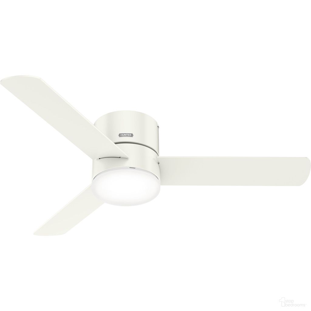 Minimus 52 Inch Low Profile Ceiling Fan with LED Light Kit and Handheld Remote In Fresh White