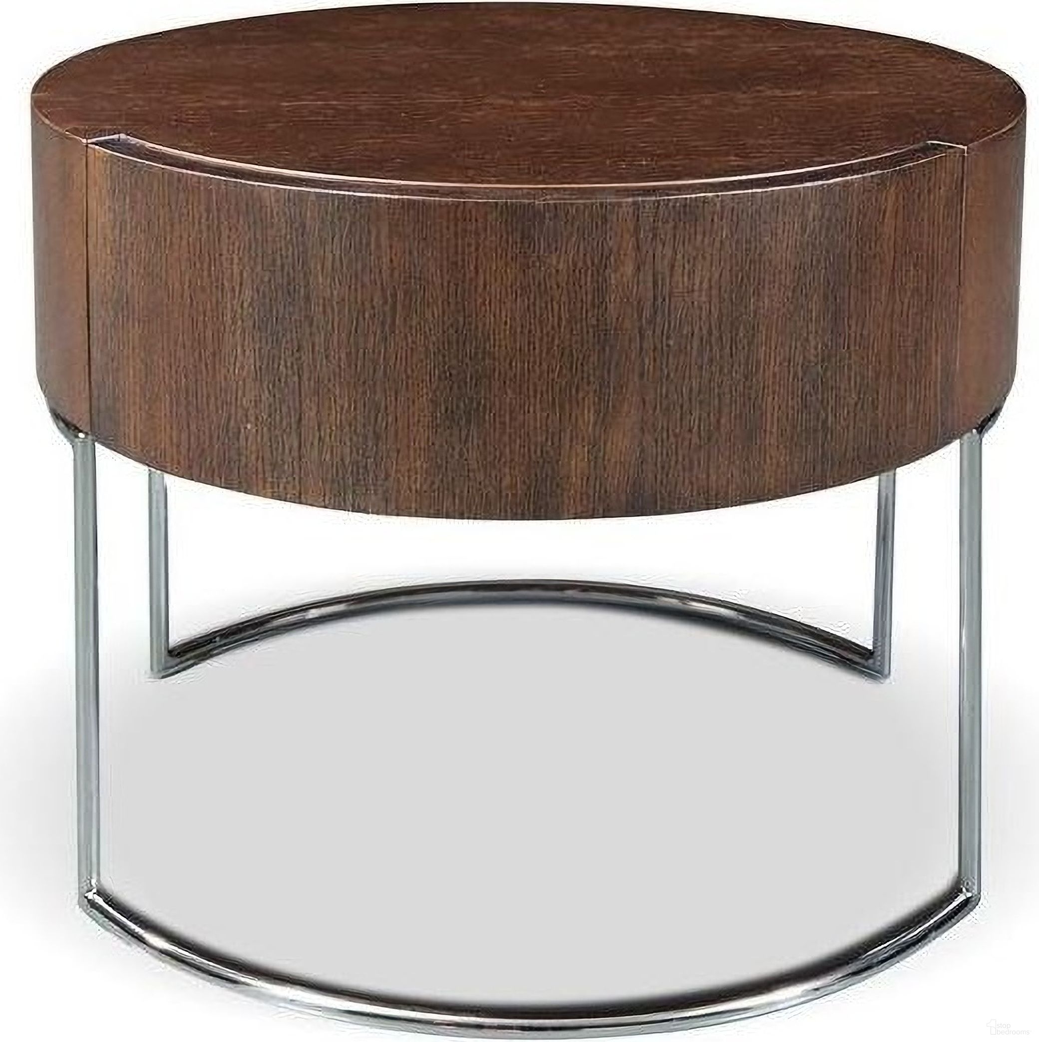 The appearance of Mint End Table In Brown Oak designed by Bellini Modern Living in the modern / contemporary interior design. This brown piece of furniture  was selected by 1StopBedrooms from Mint Collection to add a touch of cosiness and style into your home. Sku: Mint BRW. Material: Stainless Steel.
