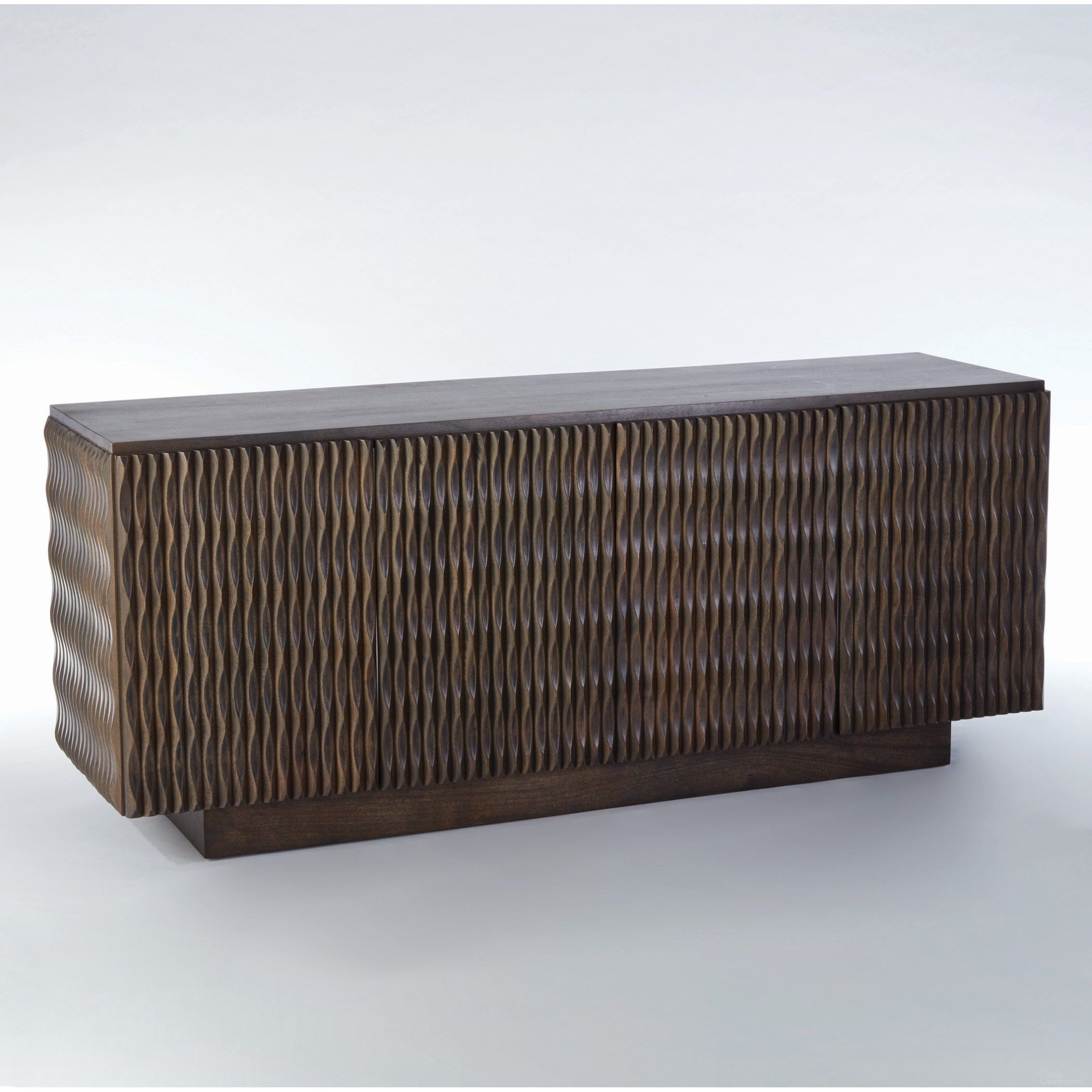 The appearance of Minuet Buffet In Brown designed by Global Views in the modern / contemporary interior design. This brown piece of furniture was selected by 1StopBedrooms from to add a touch of cosiness and style into your home. Sku: 790745. Material: Wood.