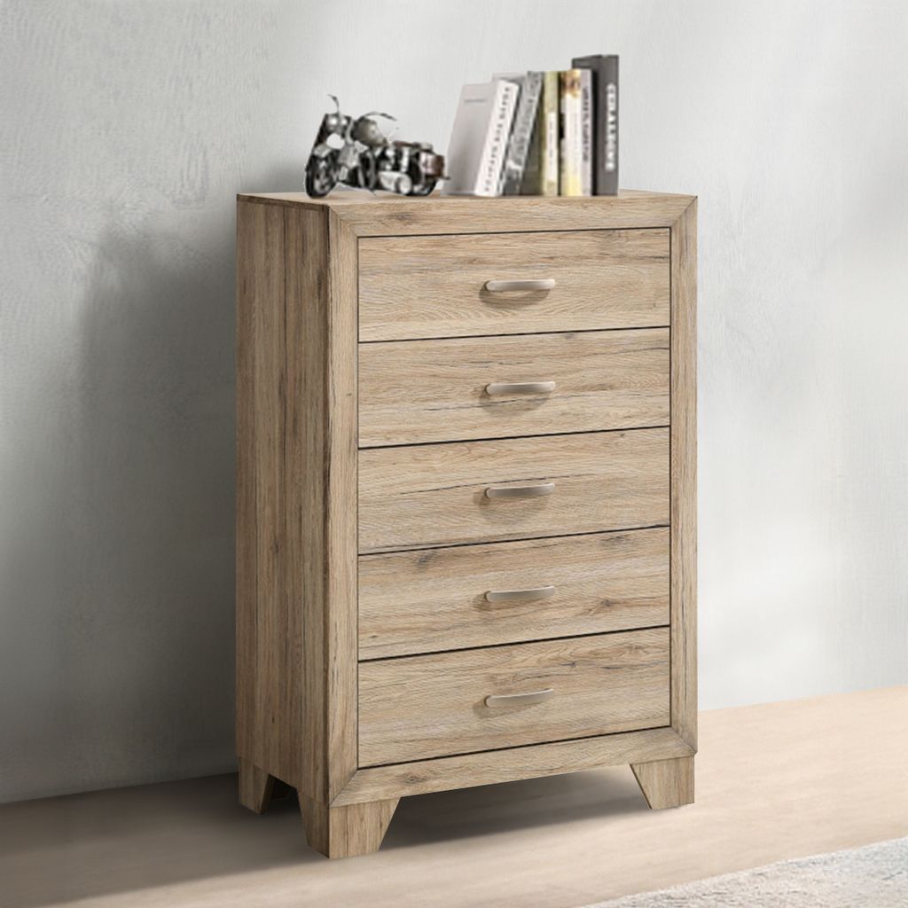 The appearance of Miquell Chest designed by ACME in the transitional interior design. This rustic piece of furniture was selected by 1StopBedrooms from Miquell Collection to add a touch of cosiness and style into your home. Sku: 28046. Material: Wood.