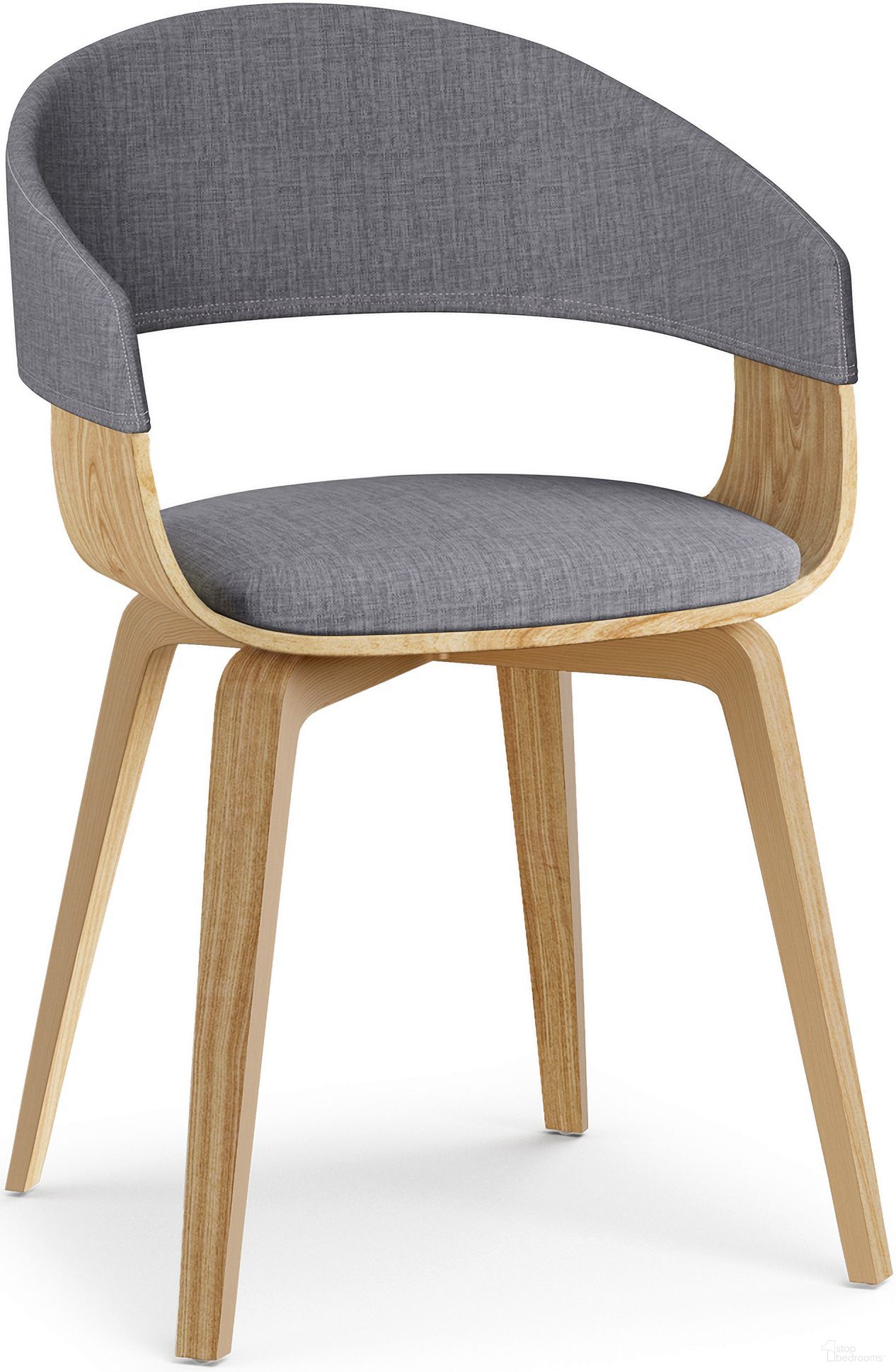 Miracle Upholstered Dining Armchair with Wood Frame In Light Brown and ...