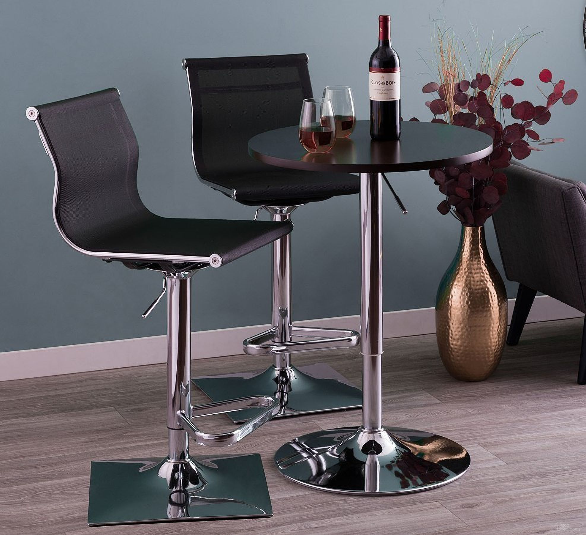 The appearance of Mirage Adjustable Bar Table Set designed by Lumisource in the modern / contemporary interior design. This black piece of furniture was selected by 1StopBedrooms from Mirage Collection to add a touch of cosiness and style into your home. Sku: BT-ADJ23TW BK;BS-TW-MIRAGE BK . Material: MDF.