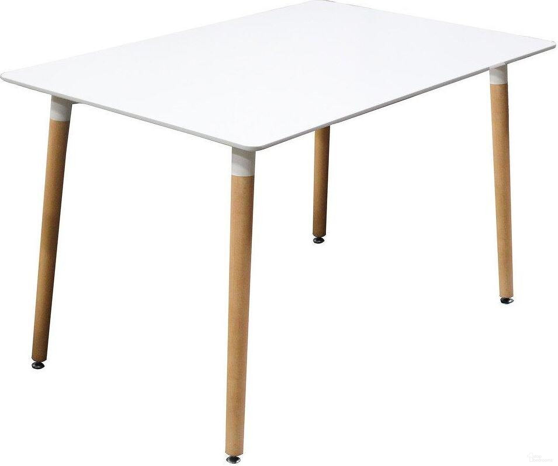 The appearance of Mirage Modern Solid Wood Dining Table In White designed by Best Master Furniture in the modern / contemporary interior design. This white piece of furniture  was selected by 1StopBedrooms from Mirage Collection to add a touch of cosiness and style into your home. Sku: G01T. Table Base Style: Legs. Material: Wood. Table Top Shape: Rectangular. Size: 32".