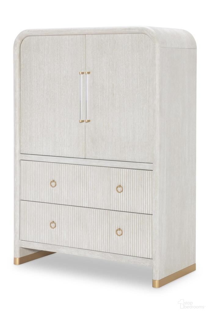 The appearance of Miramar 2 Door and 2 Drawer Chest In Oyster designed by Legacy Classic in the modern / contemporary interior design. This oyster piece of furniture  was selected by 1StopBedrooms from Miramar Collection to add a touch of cosiness and style into your home. Sku: 3300-2100. Material: Oak Veneer.