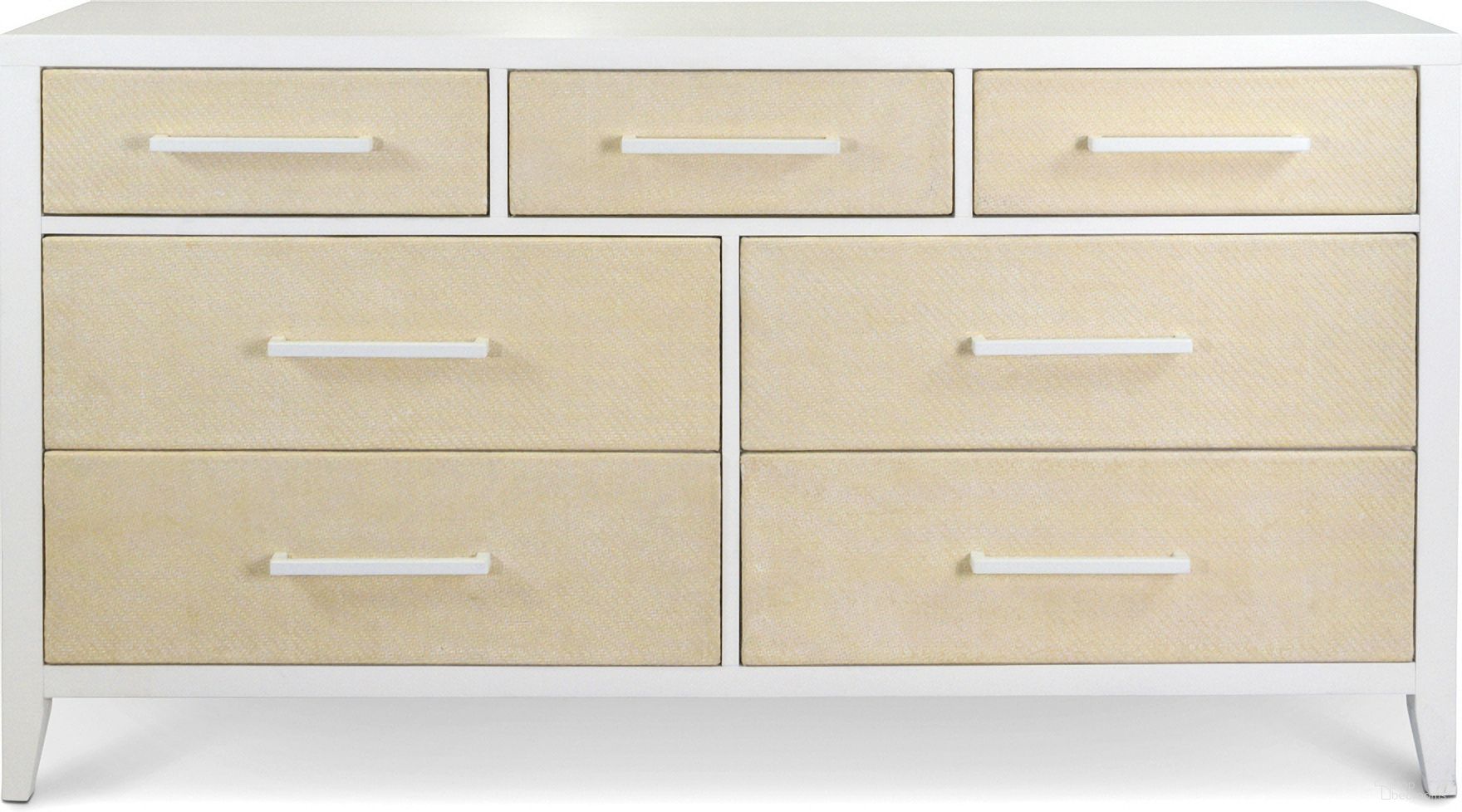The appearance of Miramar 7 Drawer Woven Dresser In White and Brown designed by Sea Winds Trading in the coastal interior design. This white and brown piece of furniture was selected by 1StopBedrooms from Miramar Collection to add a touch of cosiness and style into your home. Sku: B77736-SAND. Material: Wood.
