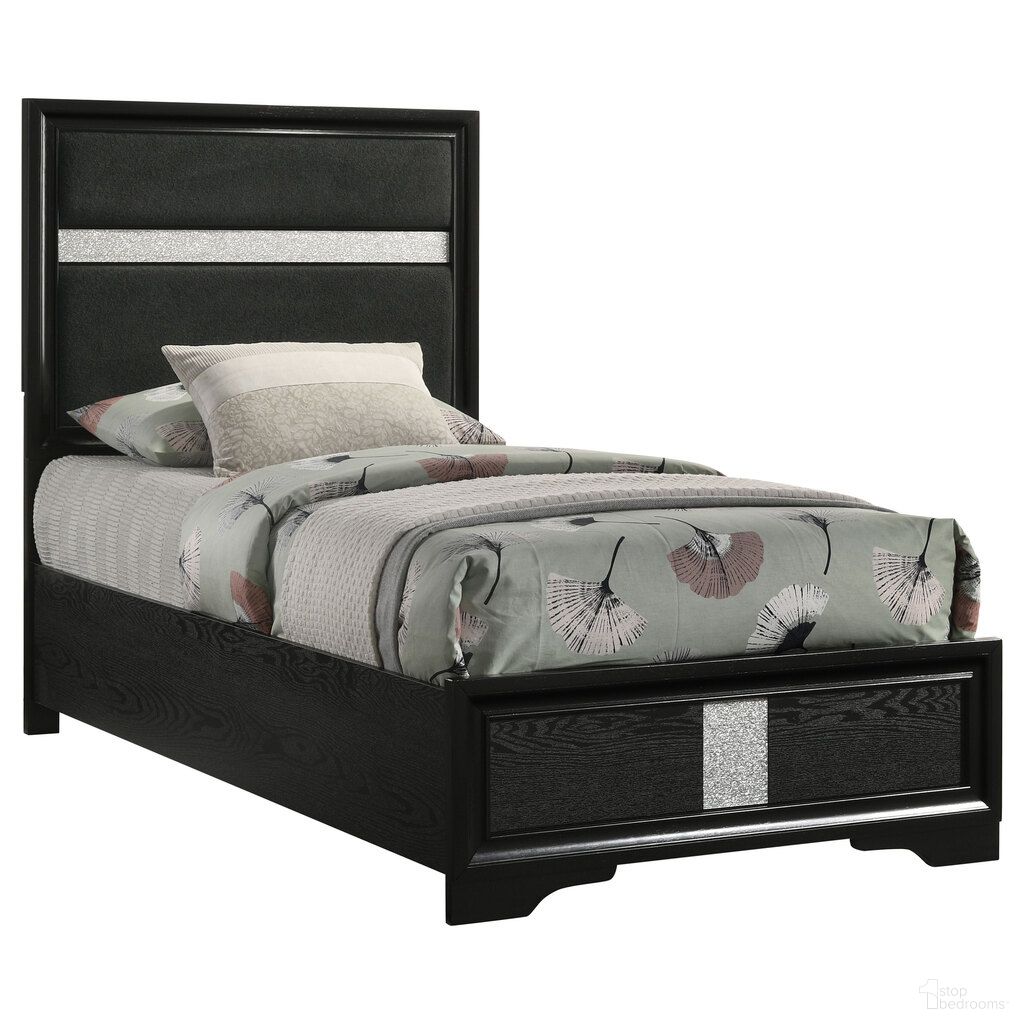 The appearance of Miranda 54 Inch Upholstered Twin Panel Bed In Black designed by Coaster in the modern / contemporary interior design. This black piece of furniture was selected by 1StopBedrooms from Miranda Collection to add a touch of cosiness and style into your home. Sku: 206360TB1;206360TB2. Bed Type: Panel Bed. Material: Polyester. Bed Size: Twin.