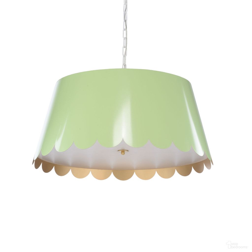 The appearance of Mirasol Pendant Large In Green designed by Wildwood in the modern / contemporary interior design. This green piece of furniture  was selected by 1StopBedrooms from Meg Braff Collection to add a touch of cosiness and style into your home. Sku: 12145. Material: Steel.