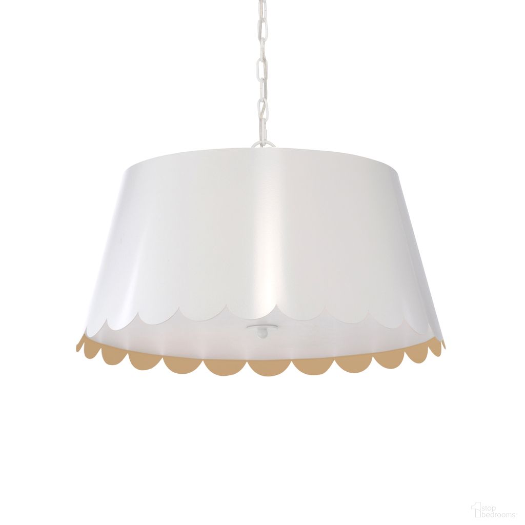 The appearance of Mirasol Pendant Large In White and Cream designed by Wildwood in the modern / contemporary interior design. This white/cream piece of furniture was selected by 1StopBedrooms from Meg Braff Collection to add a touch of cosiness and style into your home. Sku: 12146. Material: Steel.