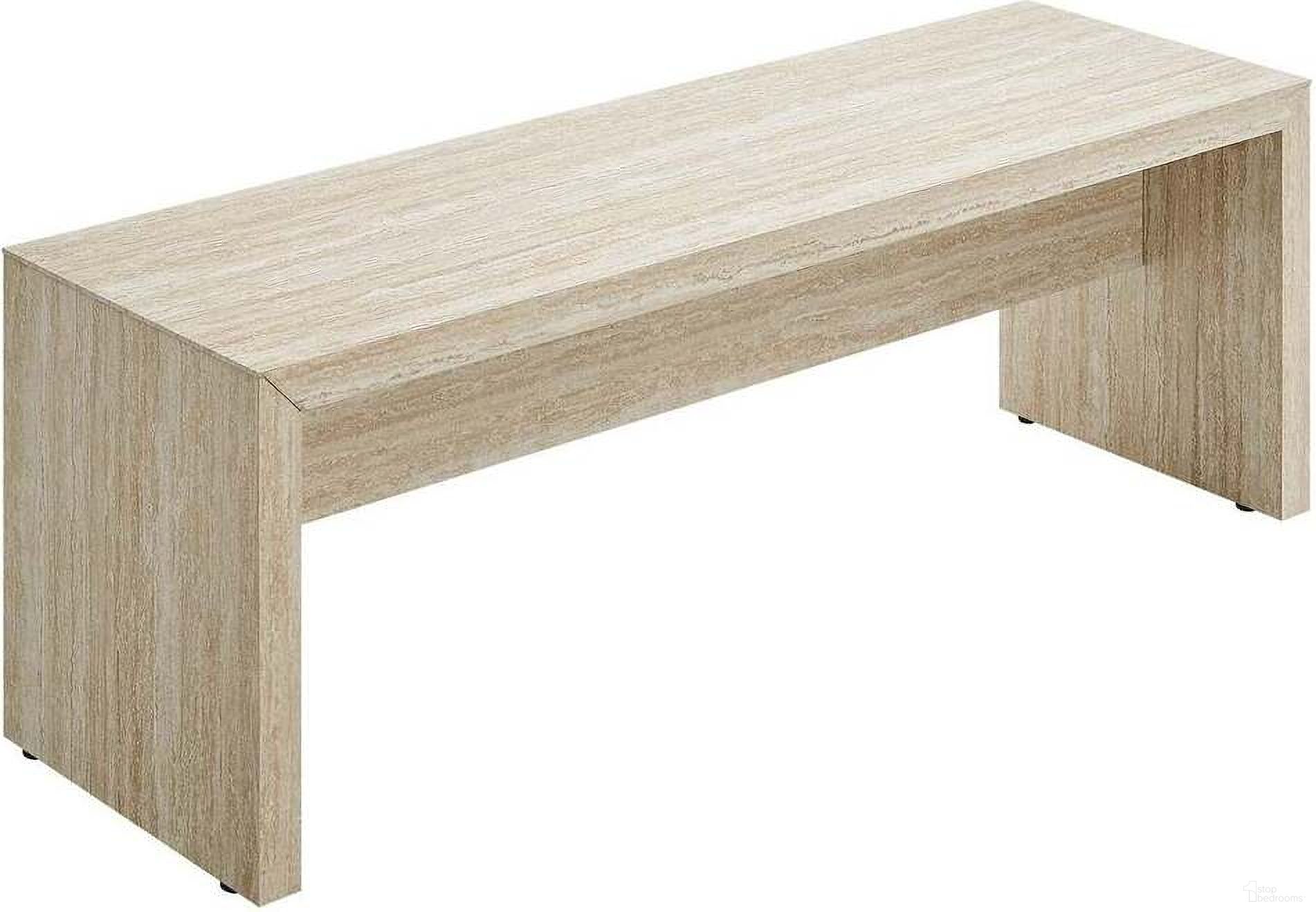 The appearance of Mirella 53.5 Inch Faux Bench In Travertine designed by Modway in the modern / contemporary interior design. This travertine piece of furniture  was selected by 1StopBedrooms from Mirella Collection to add a touch of cosiness and style into your home. Sku: EEI-6774-TRA. Material: Wood.