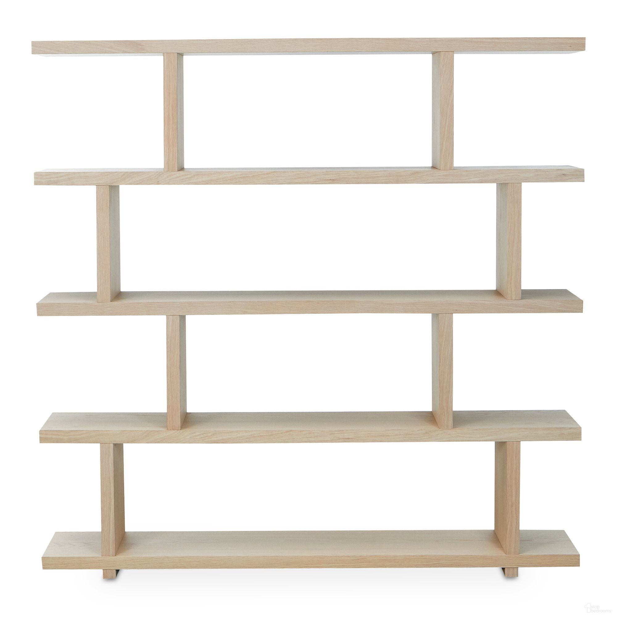 The appearance of Miri Large Shelf In Natural designed by Moes Home in the transitional interior design. This natural piece of furniture was selected by 1StopBedrooms from Ichigo Collection to add a touch of cosiness and style into your home. Sku: ER-1073-24. Material: MDF.