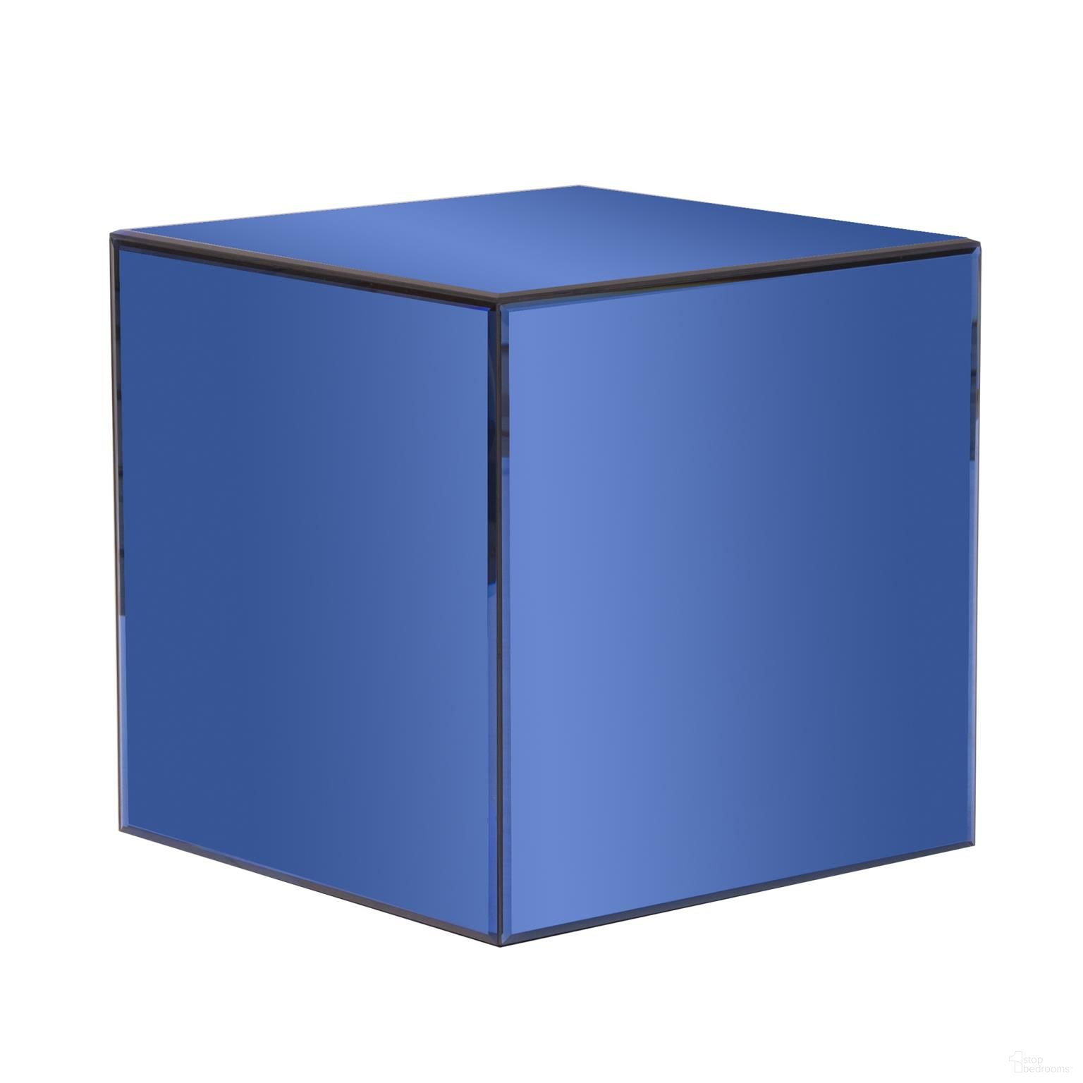 The appearance of Mirrored Cube Table In Sapphire designed by Howard Elliott in the modern / contemporary interior design. This sapphire piece of furniture  was selected by 1StopBedrooms from  to add a touch of cosiness and style into your home. Sku: 48014. Material: Wood.
