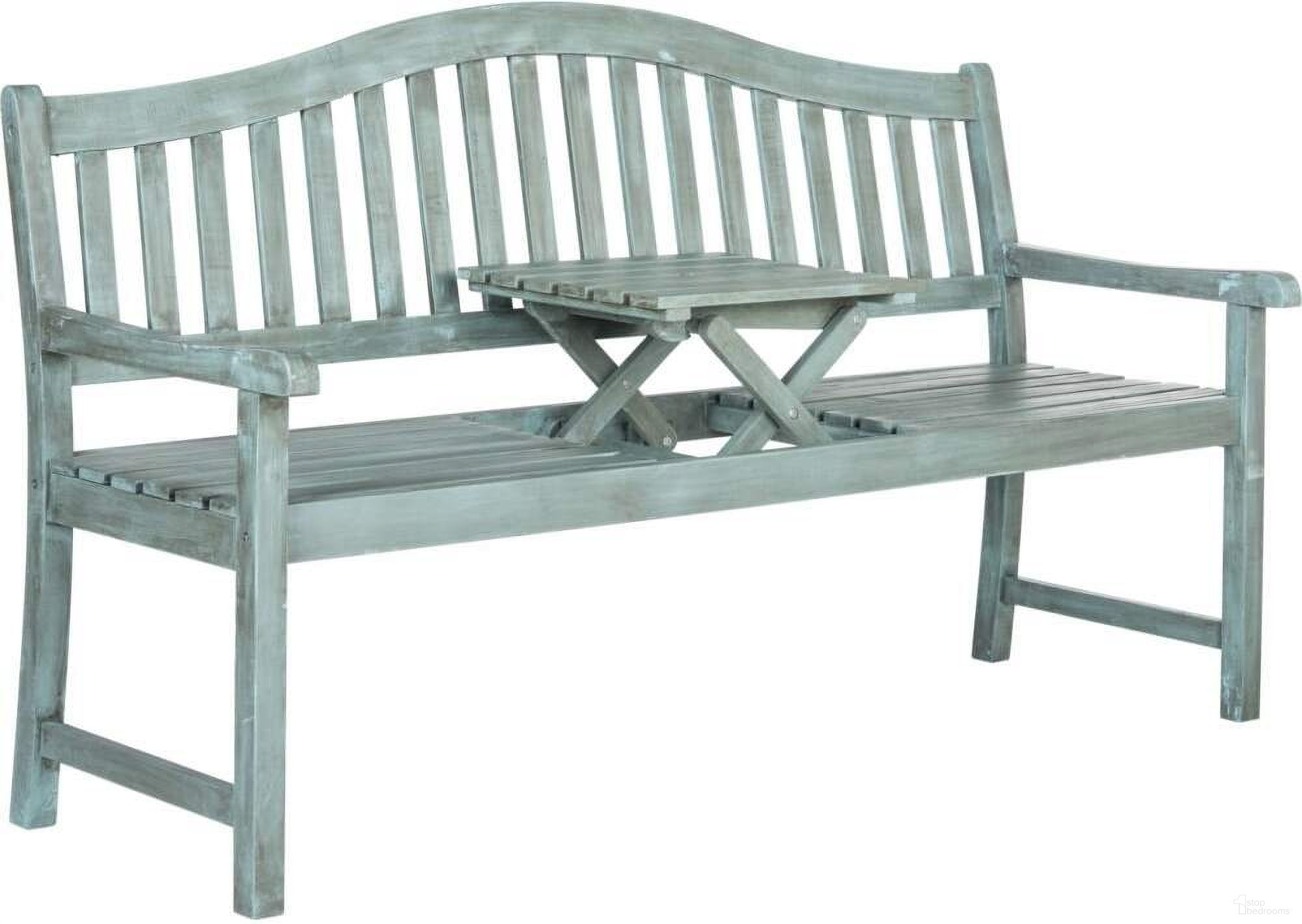 The appearance of Mischa Beach House Bench designed by Safavieh in the transitional interior design. This blue piece of furniture was selected by 1StopBedrooms from Mischa Collection to add a touch of cosiness and style into your home. Sku: FOX6703C. Material: Steel.