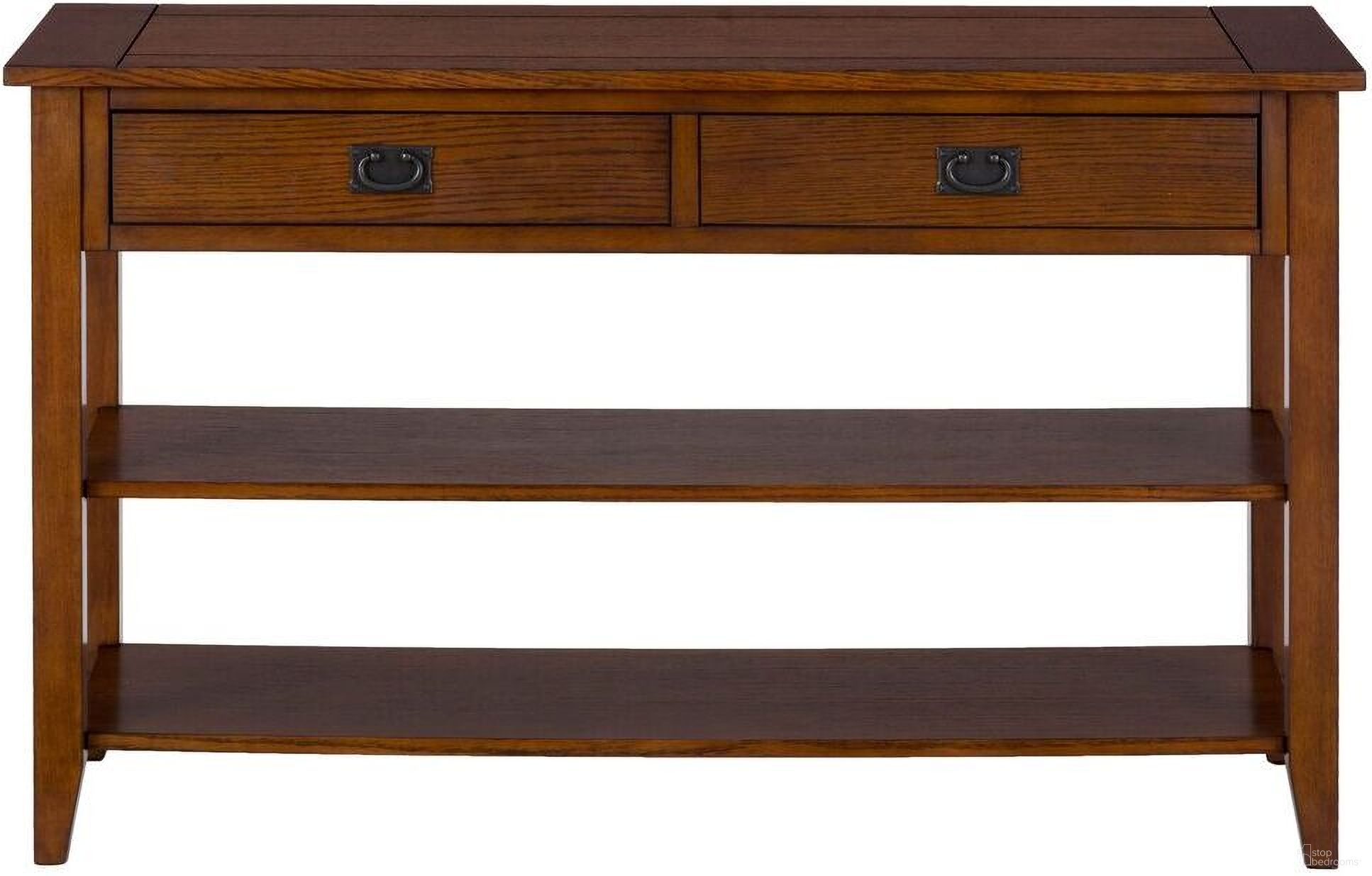 The appearance of Mission Oak 48 Inch Sofa Table In Oak Brown designed by Jofran in the transitional interior design. This oak brown piece of furniture  was selected by 1StopBedrooms from Mission Collection to add a touch of cosiness and style into your home. Sku: 1032-4. Material: MDF.