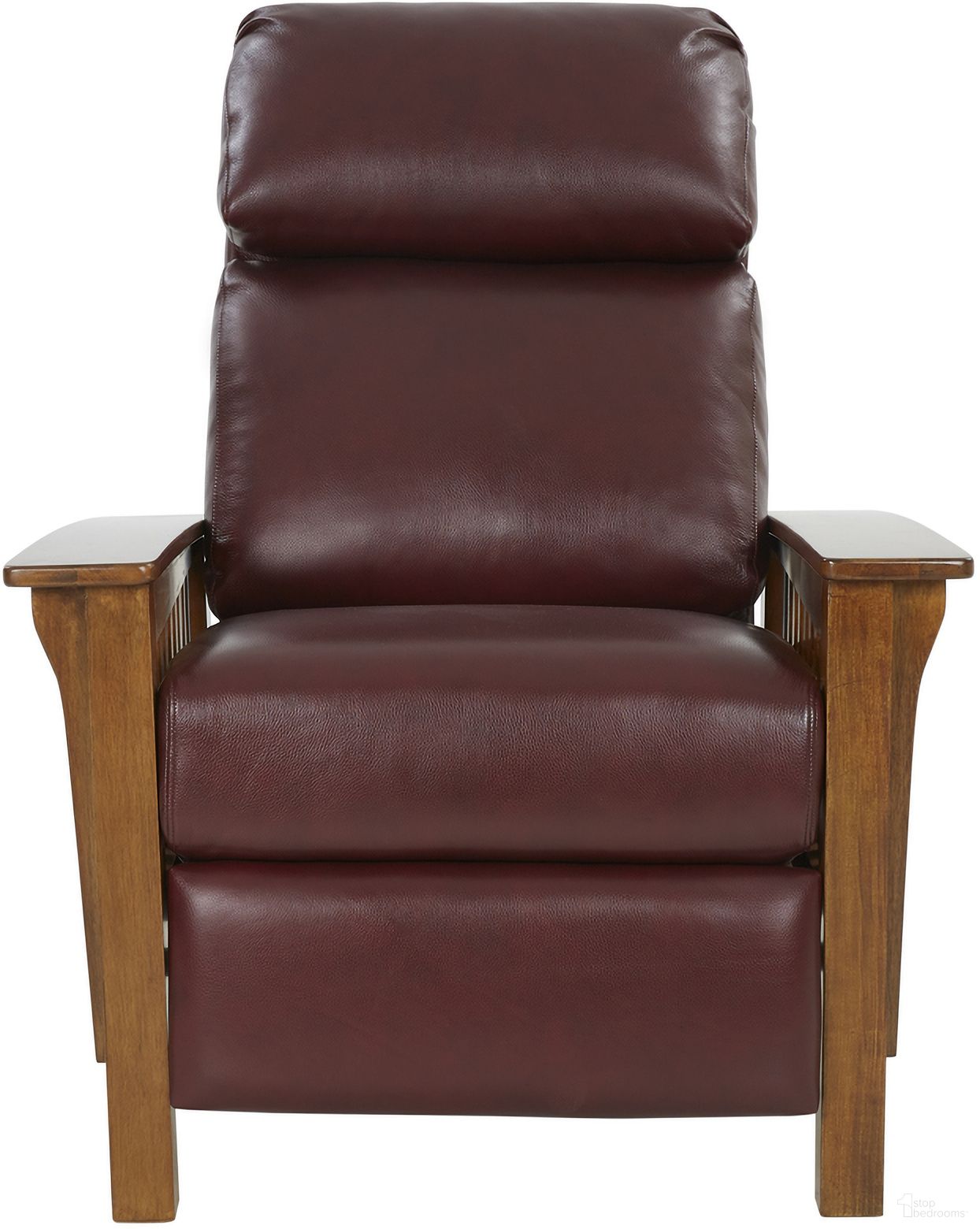The appearance of Mission Recliner In Cabernet designed by BarcaLounger in the modern / contemporary interior design. This cabernet piece of furniture  was selected by 1StopBedrooms from Mission Collection to add a touch of cosiness and style into your home. Sku: 73323571576. Material: Leather.