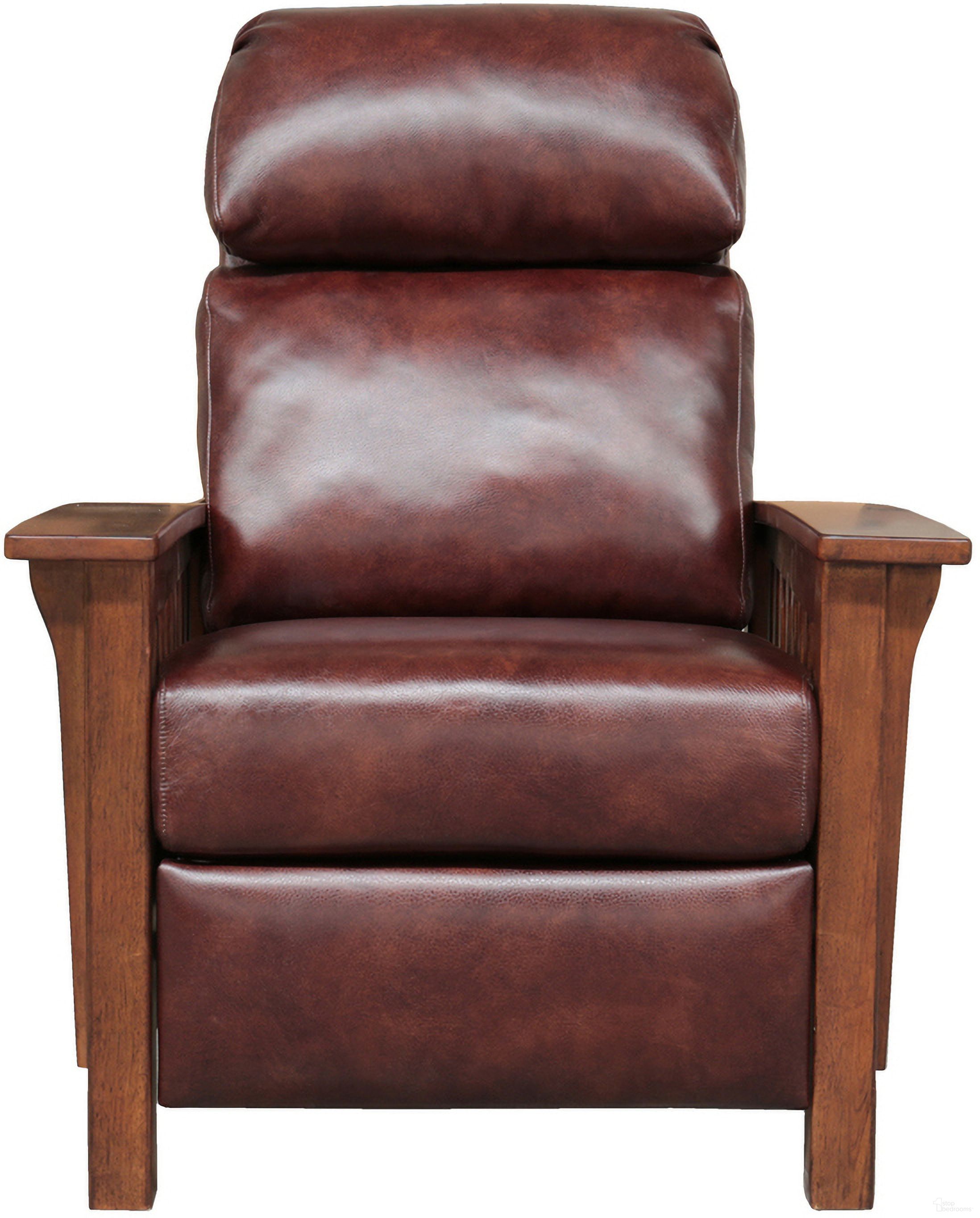 The appearance of Mission Recliner In Fudge designed by BarcaLounger in the traditional interior design. This fudge piece of furniture was selected by 1StopBedrooms from Mission Collection to add a touch of cosiness and style into your home. Sku: 73323570287. Material: Leather.