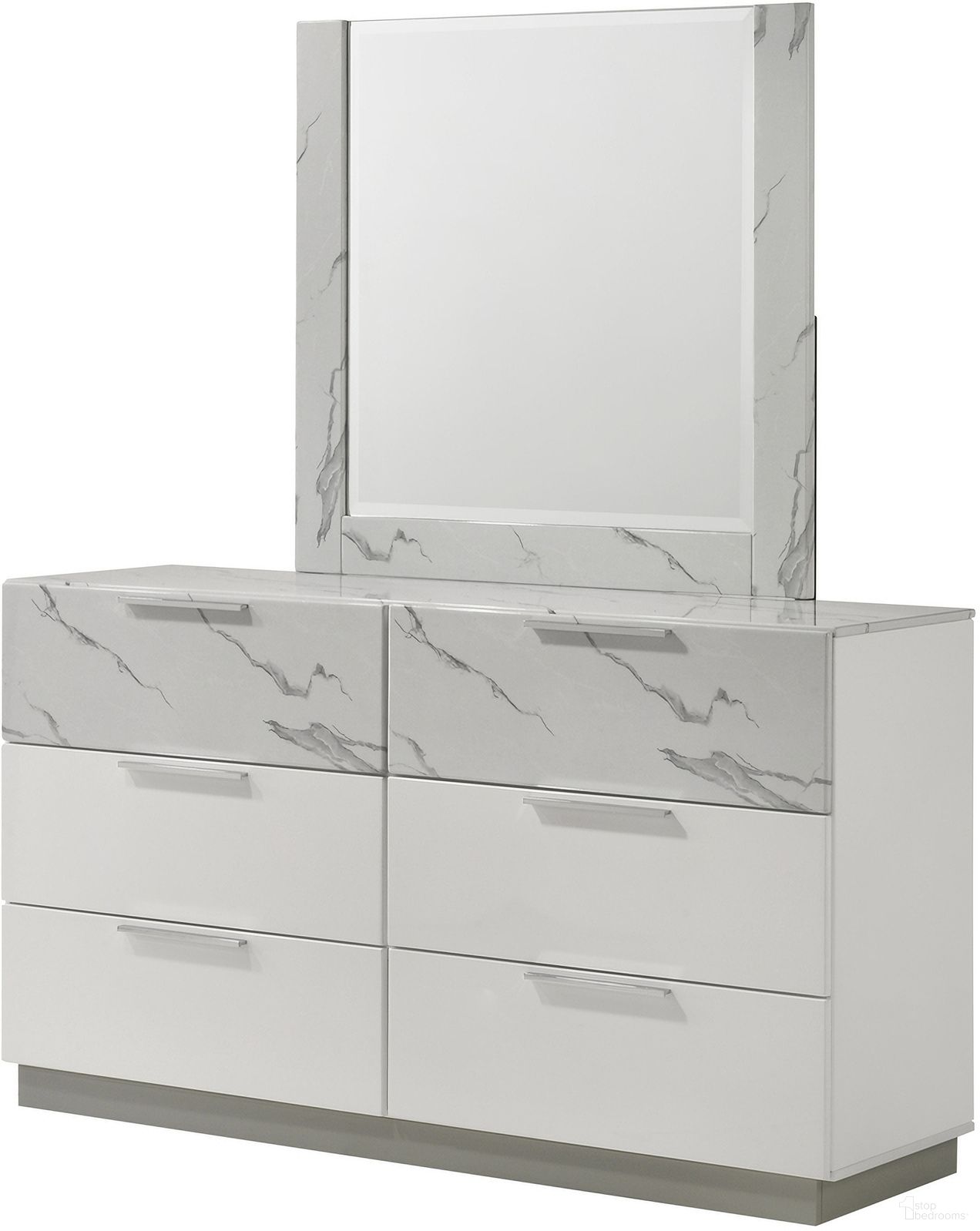 The appearance of Mist Mirror In White designed by Galaxy Home Furnishings in the modern / contemporary interior design. This white piece of furniture was selected by 1StopBedrooms from Mist Collection to add a touch of cosiness and style into your home. Sku: 601955557702. Material: Solid Wood.