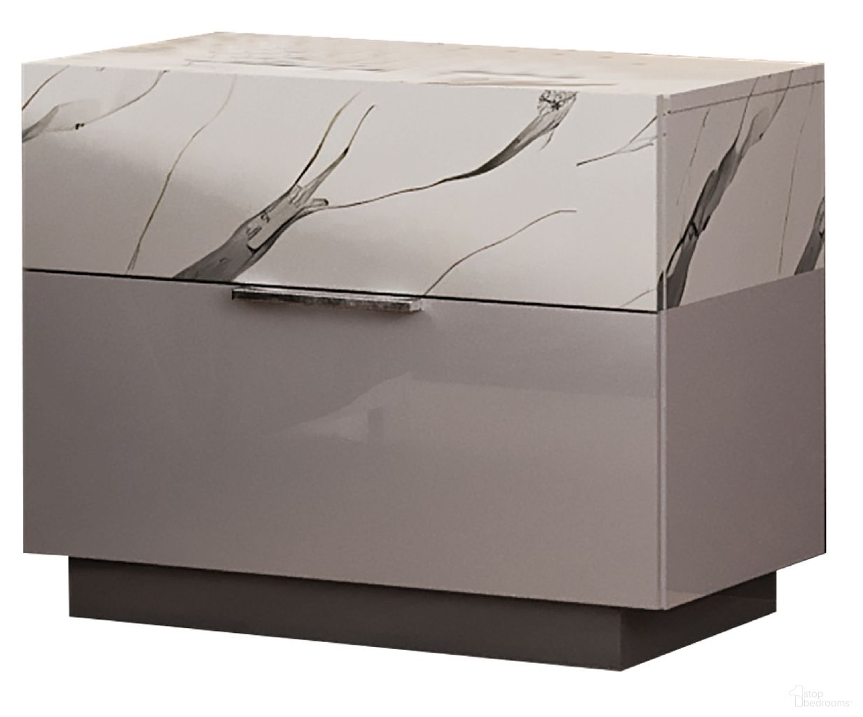 The appearance of Mist Nightstand In White designed by Galaxy Home Furnishings in the modern / contemporary interior design. This white piece of furniture was selected by 1StopBedrooms from Mist Collection to add a touch of cosiness and style into your home. Sku: 601955557719. Material: Solid Wood.