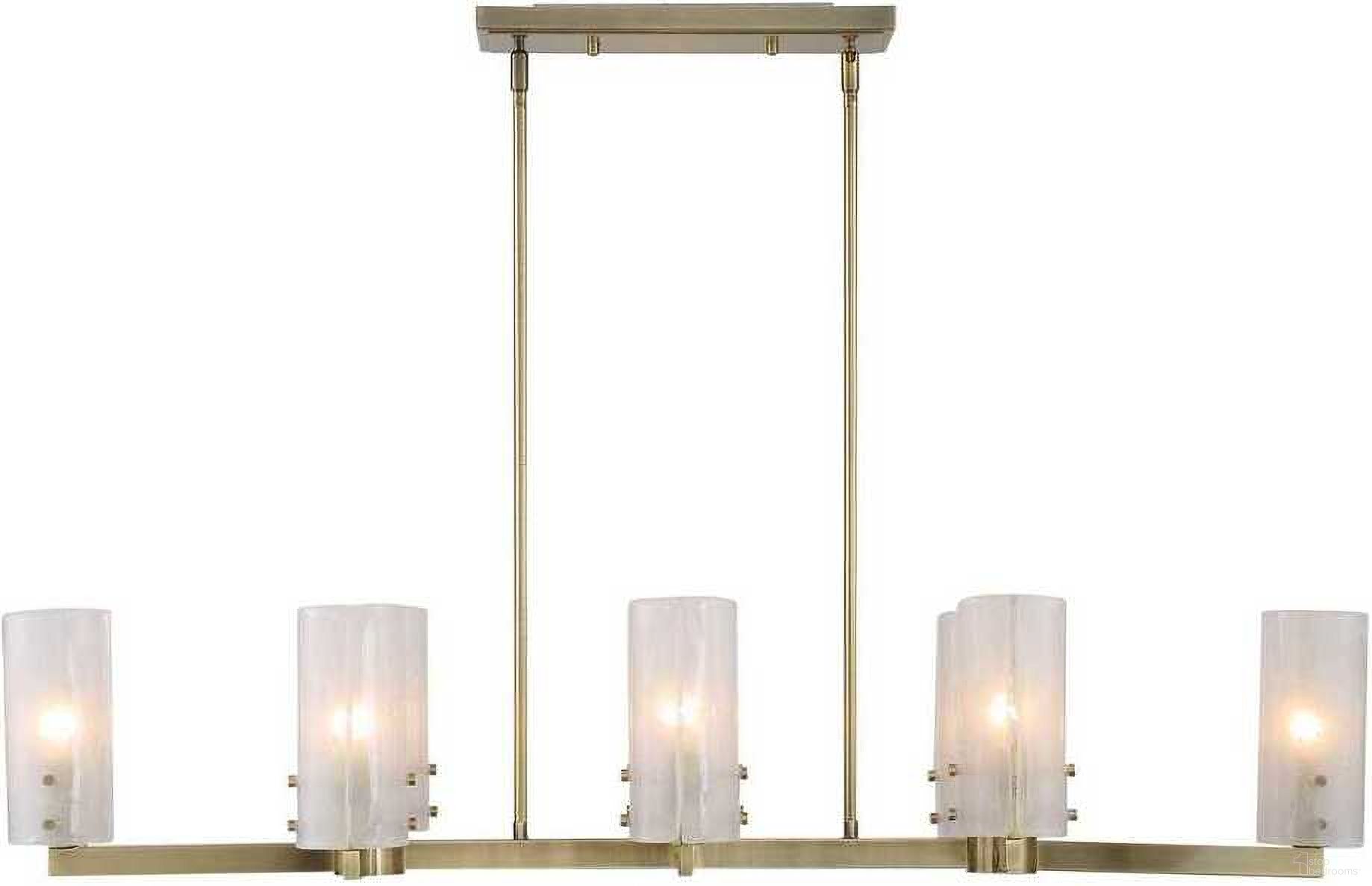 The appearance of Mistie 8 Light Linear Chandelier In Brass designed by Uttermost in the coastal interior design. This brass piece of furniture was selected by 1StopBedrooms from Mistie Collection to add a touch of cosiness and style into your home. Sku: 21392. Material: Steel.