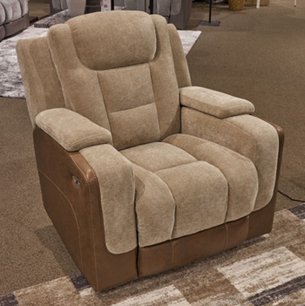 Mixed Momentum Power Recliner In Brownstone