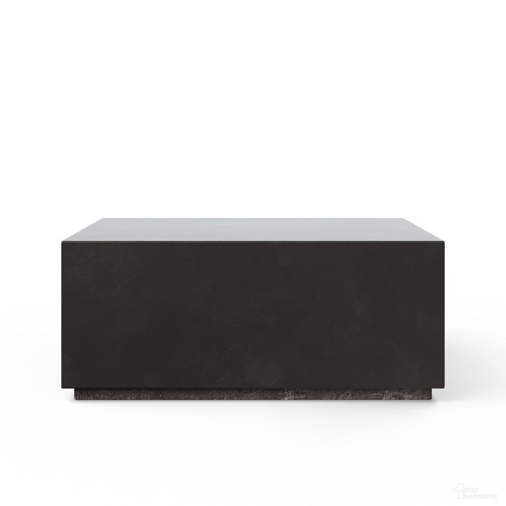 The appearance of Mixx Bloc 39.5 Inch Square Coffee Table In Lava designed by Urbia in the modern / contemporary interior design. This lava piece of furniture  was selected by 1StopBedrooms from Mixx Collection to add a touch of cosiness and style into your home. Sku: VGS-BLOC-40-SQ-LAVA. Material: Glass Fiber Reinforced Concrete.