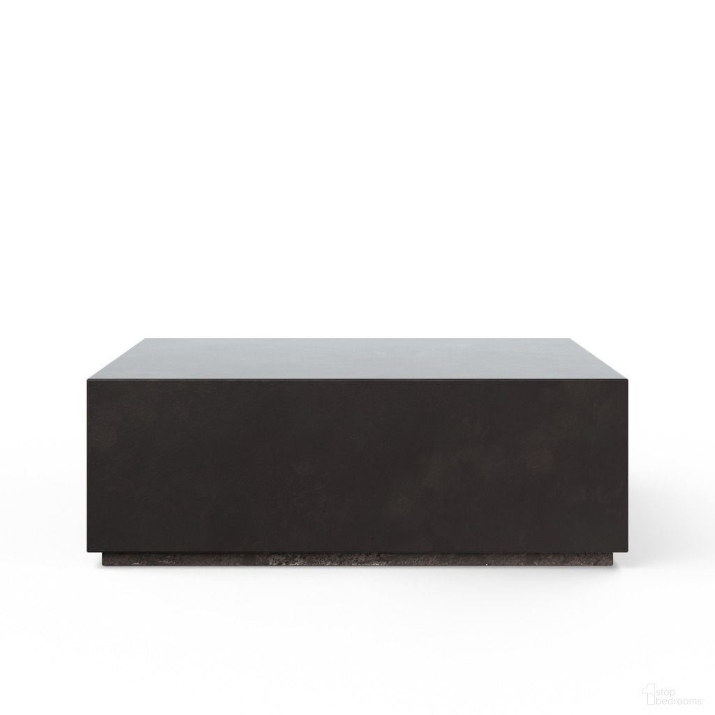 The appearance of Mixx Bloc 47.25 Inch Square Coffee Table In Lava designed by Urbia in the modern / contemporary interior design. This lava piece of furniture  was selected by 1StopBedrooms from Mixx Collection to add a touch of cosiness and style into your home. Sku: VGS-BLOC-48-SQ-LAVA. Material: Glass Fiber Reinforced Concrete.