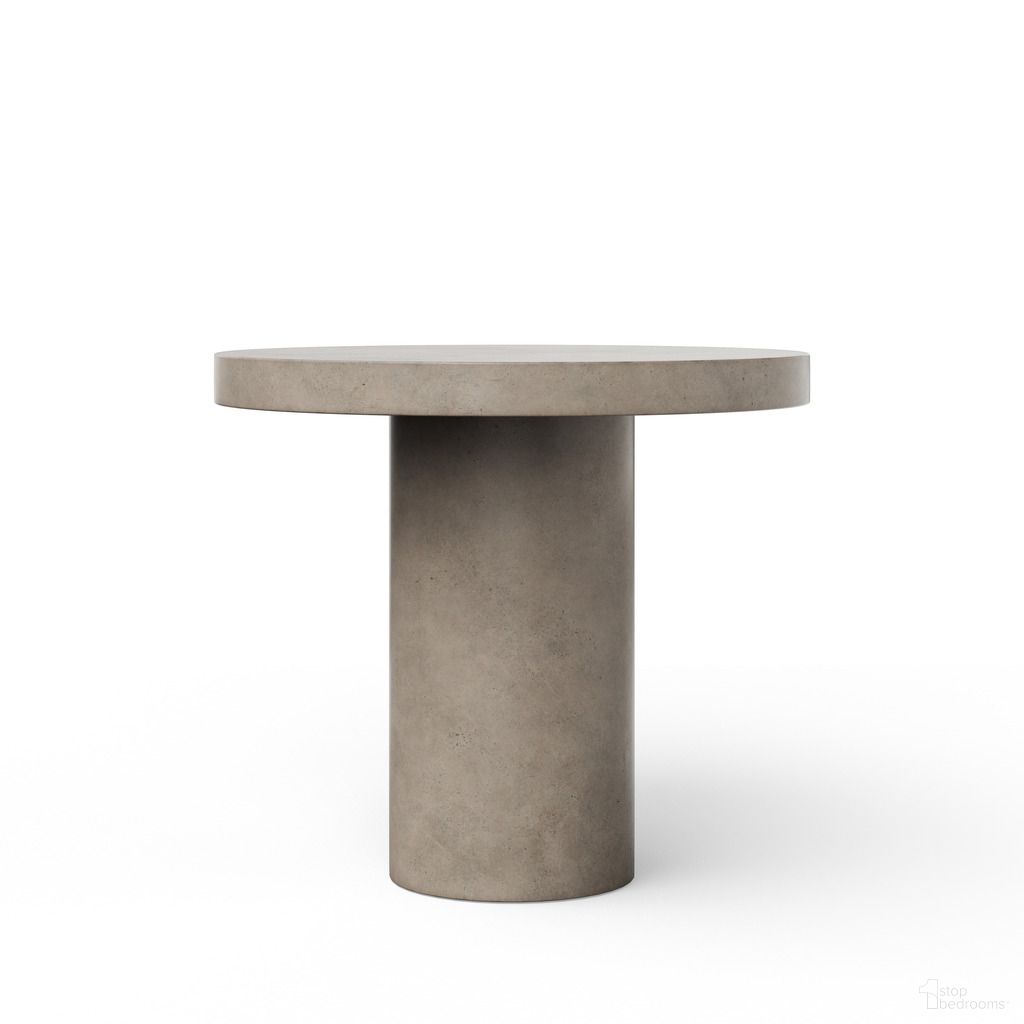 The appearance of Mixx Circa 47.25 Inch Dia. Bar Height Dining Table In Dark Grey designed by Urbia in the modern / contemporary interior design. This dark grey piece of furniture was selected by 1StopBedrooms from Mixx Collection to add a touch of cosiness and style into your home. Sku: VGS-CIRCA-DT-4-BAR. Table Base Style: Pedestal. Table Top Shape: Round. Size: 47". Material: Glass Fiber Reinforced Concrete.