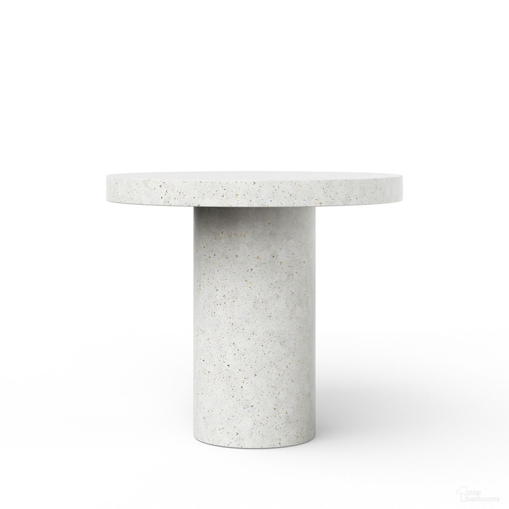 The appearance of Mixx Circa 47.25 Inch Dia. Bar Height Dining Table In Ivory Terrazzo designed by Urbia in the modern / contemporary interior design. This ivory terrazzo piece of furniture was selected by 1StopBedrooms from Mixx Collection to add a touch of cosiness and style into your home. Sku: VGS-CIRCA-DT-4-BAR-IVTZ1. Table Base Style: Pedestal. Table Top Shape: Round. Size: 47". Material: Glass Fiber Reinforced Concrete.