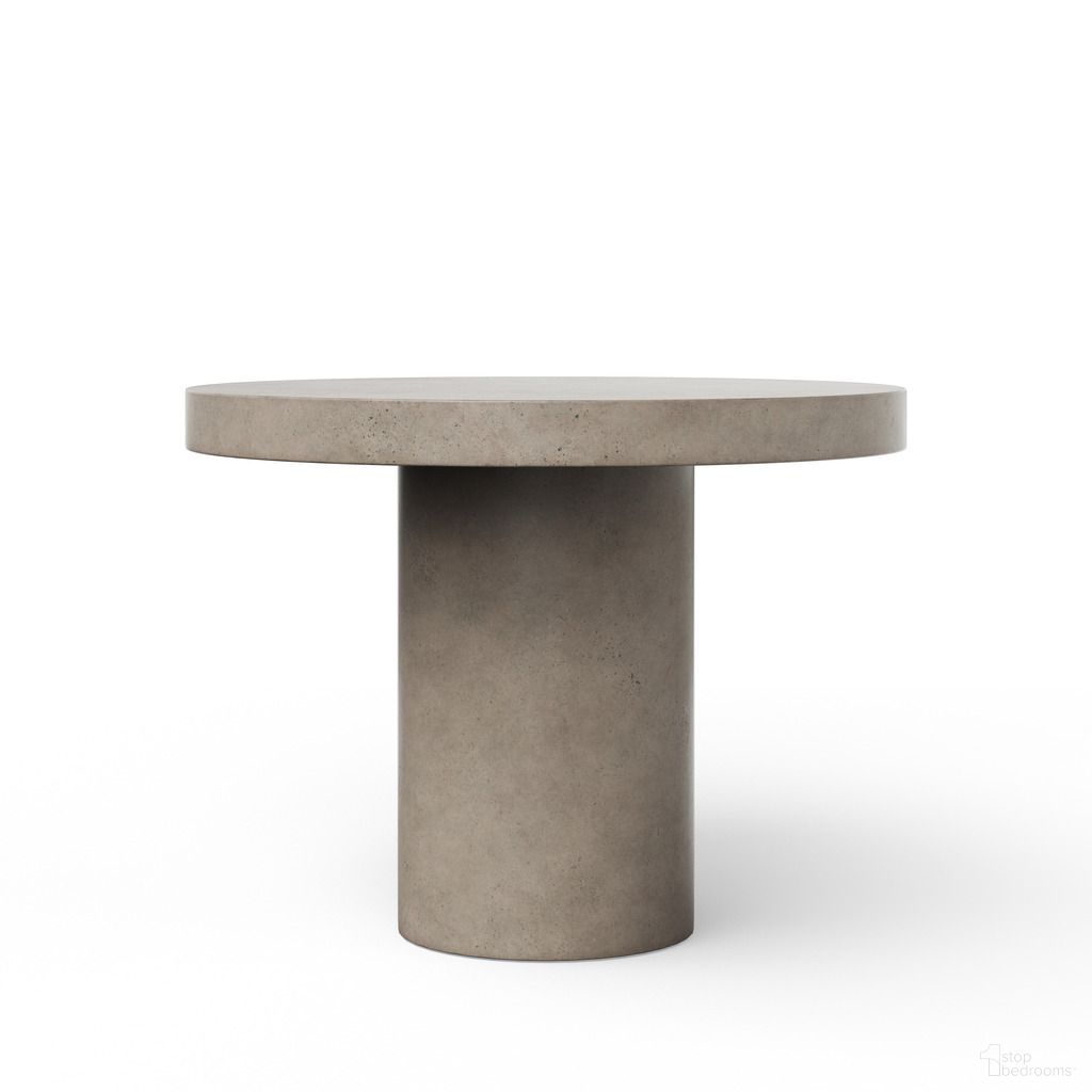 The appearance of Mixx Circa 47.25 Inch Dia. Counter Height Dining Table In Dark Grey designed by Urbia in the modern / contemporary interior design. This dark grey piece of furniture  was selected by 1StopBedrooms from Mixx Collection to add a touch of cosiness and style into your home. Sku: VGS-CIRCA-DT-4-CNTR. Table Base Style: Pedestal. Table Top Shape: Round. Size: 47". Material: Glass Fiber Reinforced Concrete.