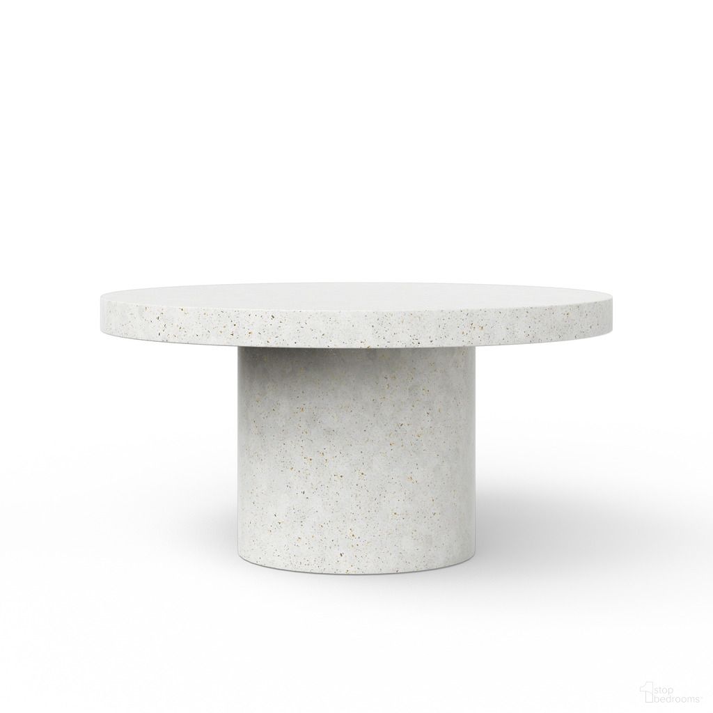 The appearance of Mixx Circa 60 Inch Dia. Dining Table In Ivory Terrazzo designed by Urbia in the modern / contemporary interior design. This ivory terrazzo piece of furniture  was selected by 1StopBedrooms from Mixx Collection to add a touch of cosiness and style into your home. Sku: VGS-CIRCA-DT-5-IVTZ1. Table Base Style: Pedestal. Table Top Shape: Round. Size: 60". Material: Glass Fiber Reinforced Concrete.
