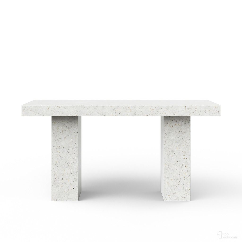 The appearance of Mixx Elcor 70.75 Inch Counter Height Dining Table In Ivory Terrazzo designed by Urbia in the modern / contemporary interior design. This ivory terrazzo piece of furniture was selected by 1StopBedrooms from Mixx Collection to add a touch of cosiness and style into your home. Sku: VGS-ELCOR-6-CNTR-IVTZ1. Table Base Style: Double Pedestal. Table Top Shape: Rectangular. Size: 36" x 71". Material: Glass Fiber Reinforced Concrete.