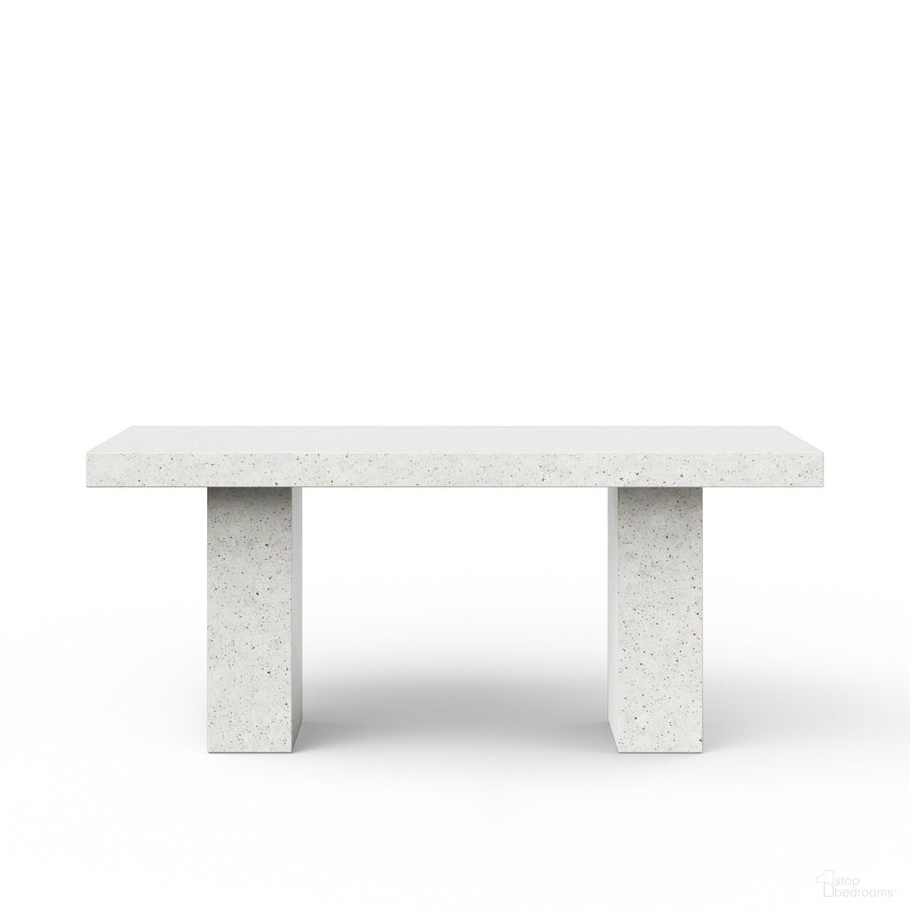 Mixx Elcor 82.75 Inch Counter Height Dining Table In Ivory Terrazzo