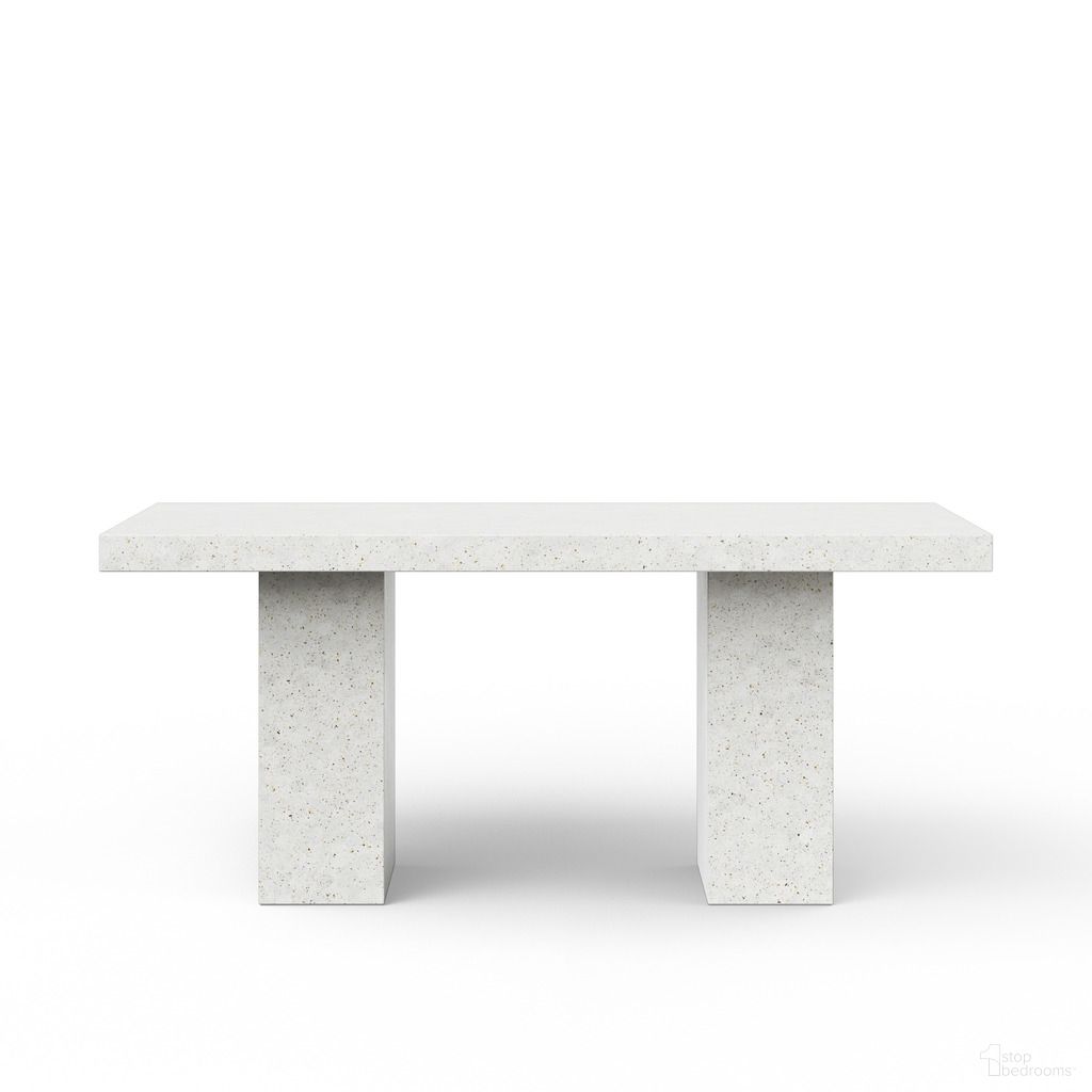 The appearance of Mixx Elcor 95 Inch Bar Height Dining Table In Ivory Terrazzo designed by Urbia in the modern / contemporary interior design. This ivory terrazzo piece of furniture  was selected by 1StopBedrooms from Mixx Collection to add a touch of cosiness and style into your home. Sku: VGS-ELCOR-8-BAR-IVTZ1. Table Base Style: Double Pedestal. Table Top Shape: Rectangular. Size: 47" x 95". Material: Glass Fiber Reinforced Concrete.