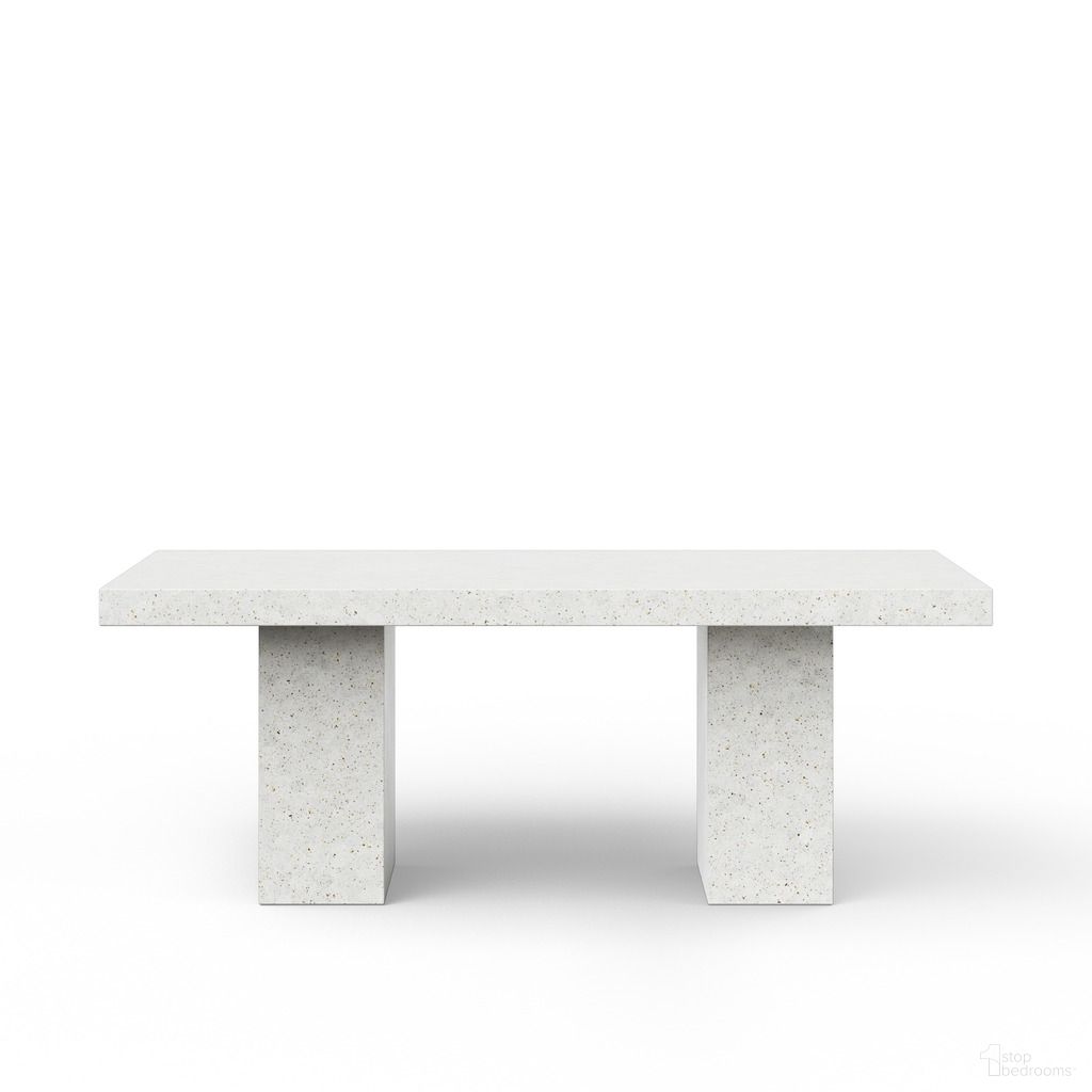 The appearance of Mixx Elcor 95 Inch Counter Height Dining Table In Ivory Terrazzo designed by Urbia in the modern / contemporary interior design. This ivory terrazzo piece of furniture  was selected by 1StopBedrooms from Mixx Collection to add a touch of cosiness and style into your home. Sku: VGS-ELCOR-8-CNTR-IVTZ1. Table Base Style: Double Pedestal. Table Top Shape: Rectangular. Size: 47" x 95". Material: Glass Fiber Reinforced Concrete.