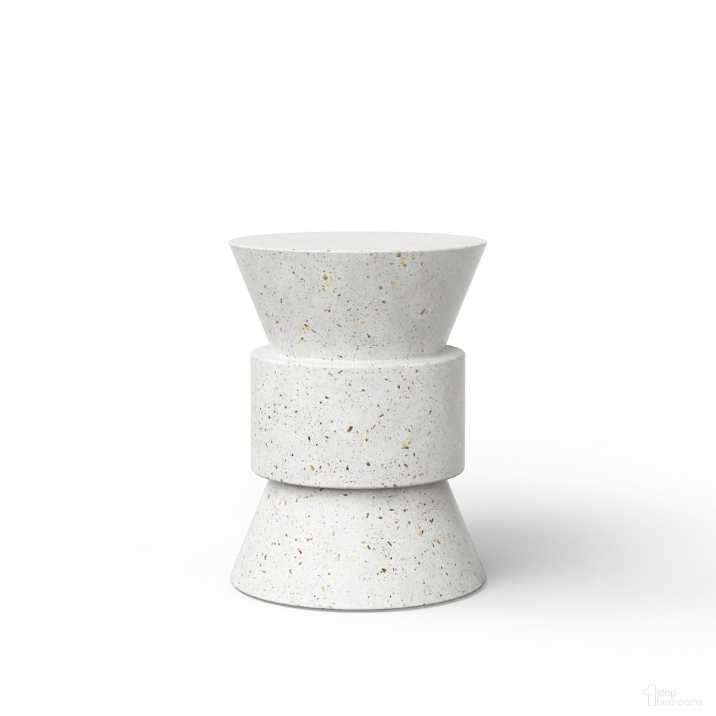 The appearance of Mixx Jackson Stool In Ivory Terrazzo designed by Urbia in the modern / contemporary interior design. This ivory terrazzo piece of furniture was selected by 1StopBedrooms from Mixx Collection to add a touch of cosiness and style into your home. Sku: VGS-JACKS-STOOL-IVTZ1. Material: Glass Fiber Reinforced Concrete.