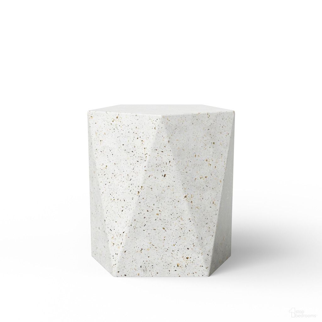 The appearance of Mixx Kelson Stool In Ivory Terrazzo designed by Urbia in the modern / contemporary interior design. This ivory terrazzo piece of furniture was selected by 1StopBedrooms from Mixx Collection to add a touch of cosiness and style into your home. Sku: VGS-KEL-STOOL-IVTZ1. Material: Glass Fiber Reinforced Concrete.